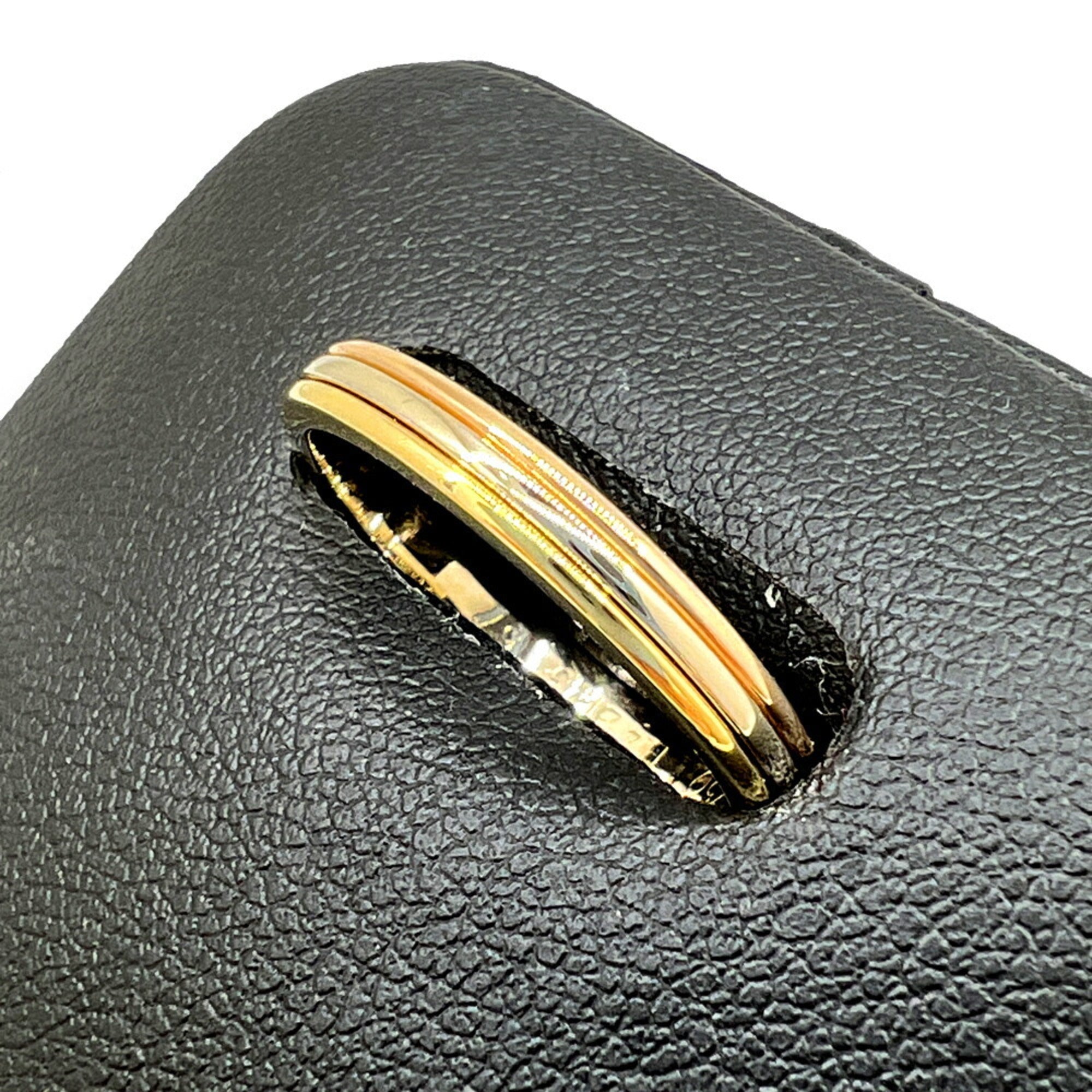 Vendome Louis Cartier Band Ring 18K Tricolor Gold