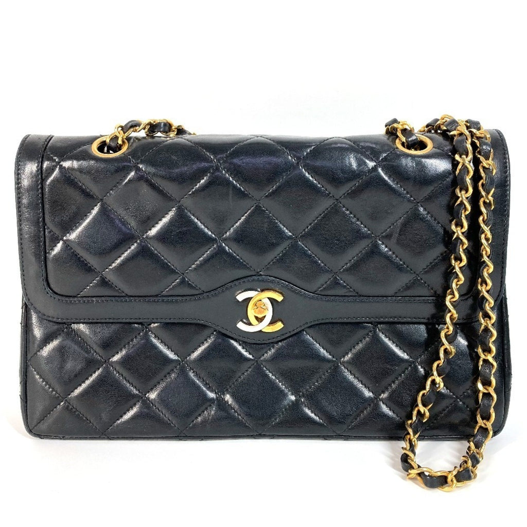 Vintage Two Tone CC Flap Bag Quilted Lambskin Medium