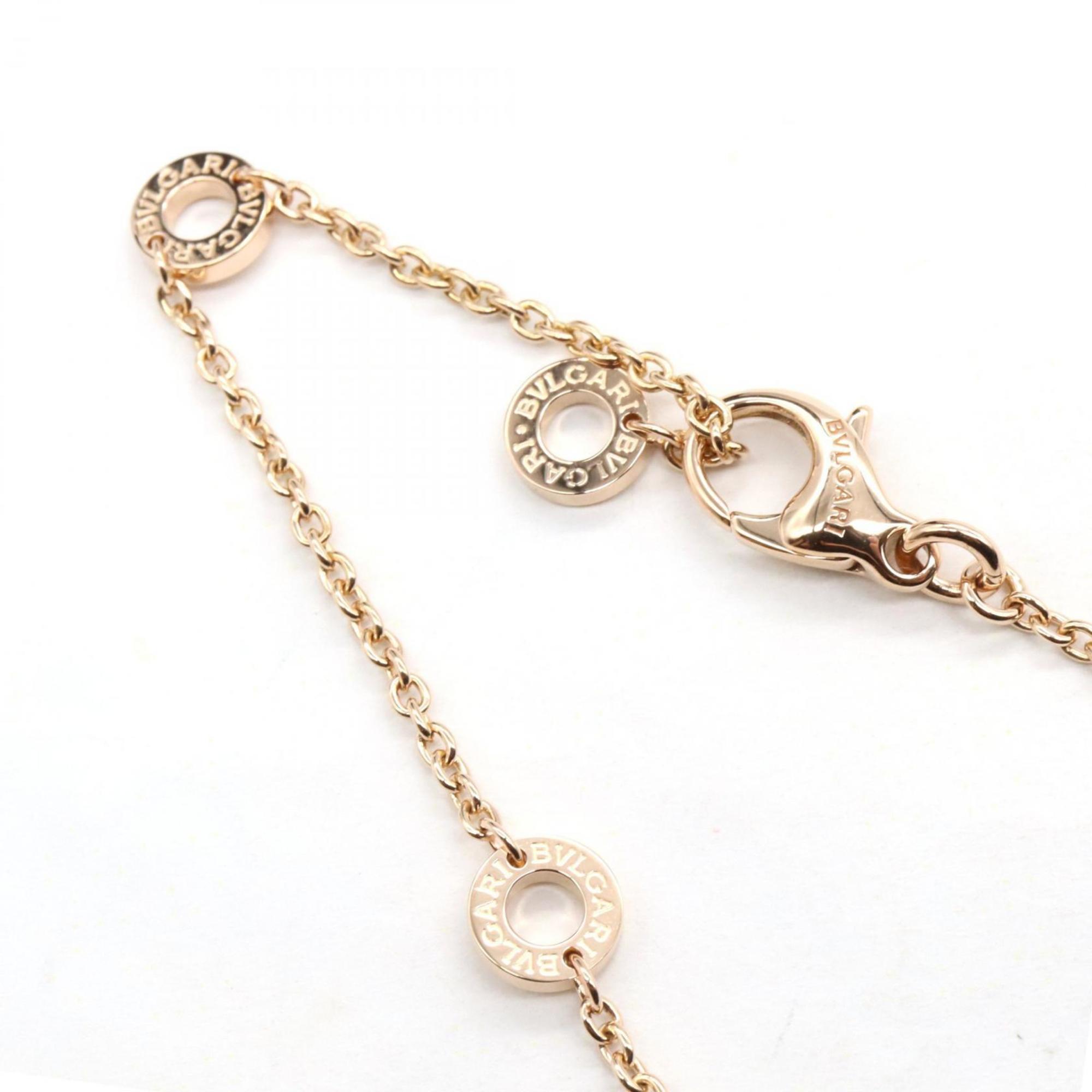 B Pendant Necklace 18K Rose Gold and 18K White Gold