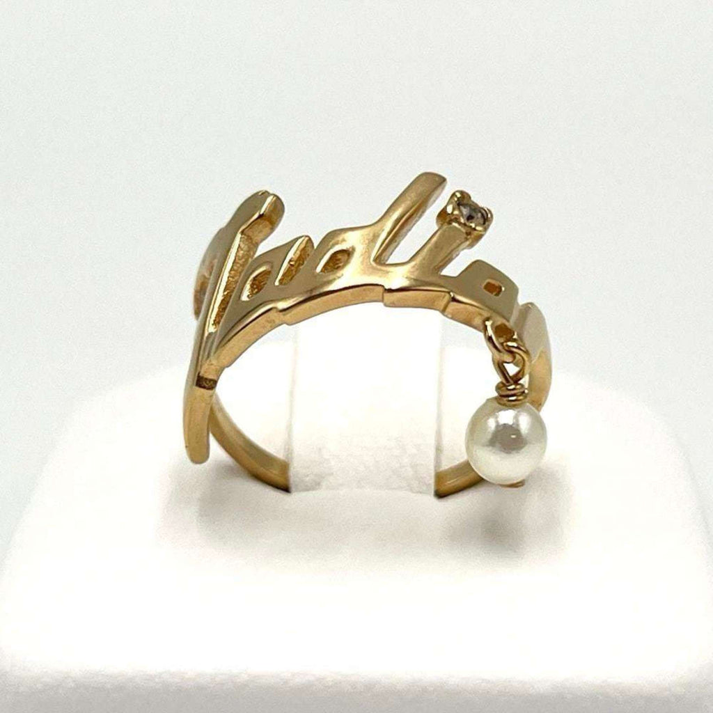 Band Ring Metal and Rhinestone
