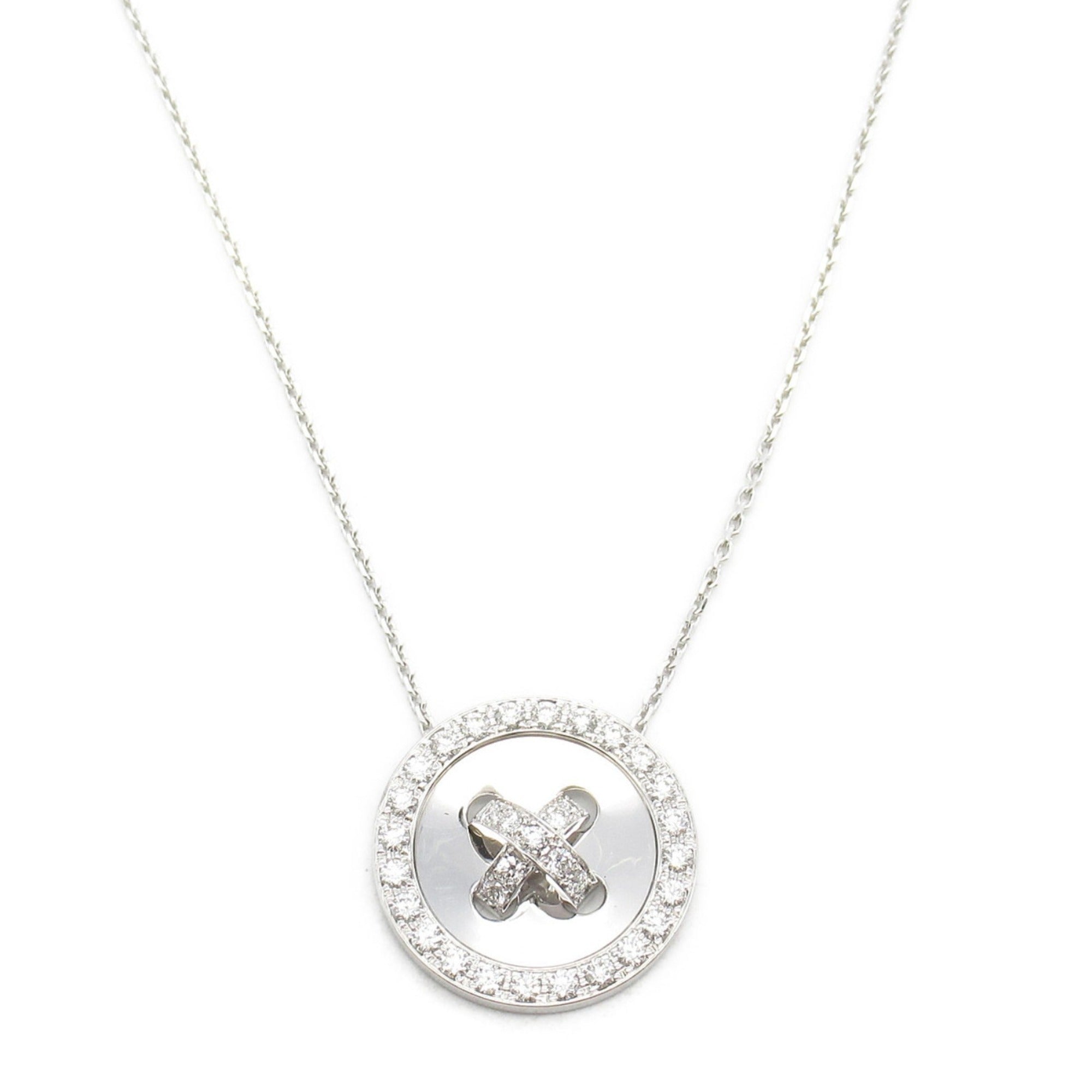 Pendant Necklace 18K White Gold with Diamond