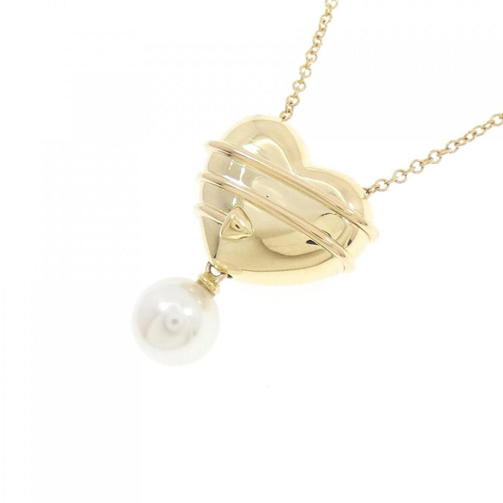 Pendant Necklace 18K Yellow Gold with Pearl Medium