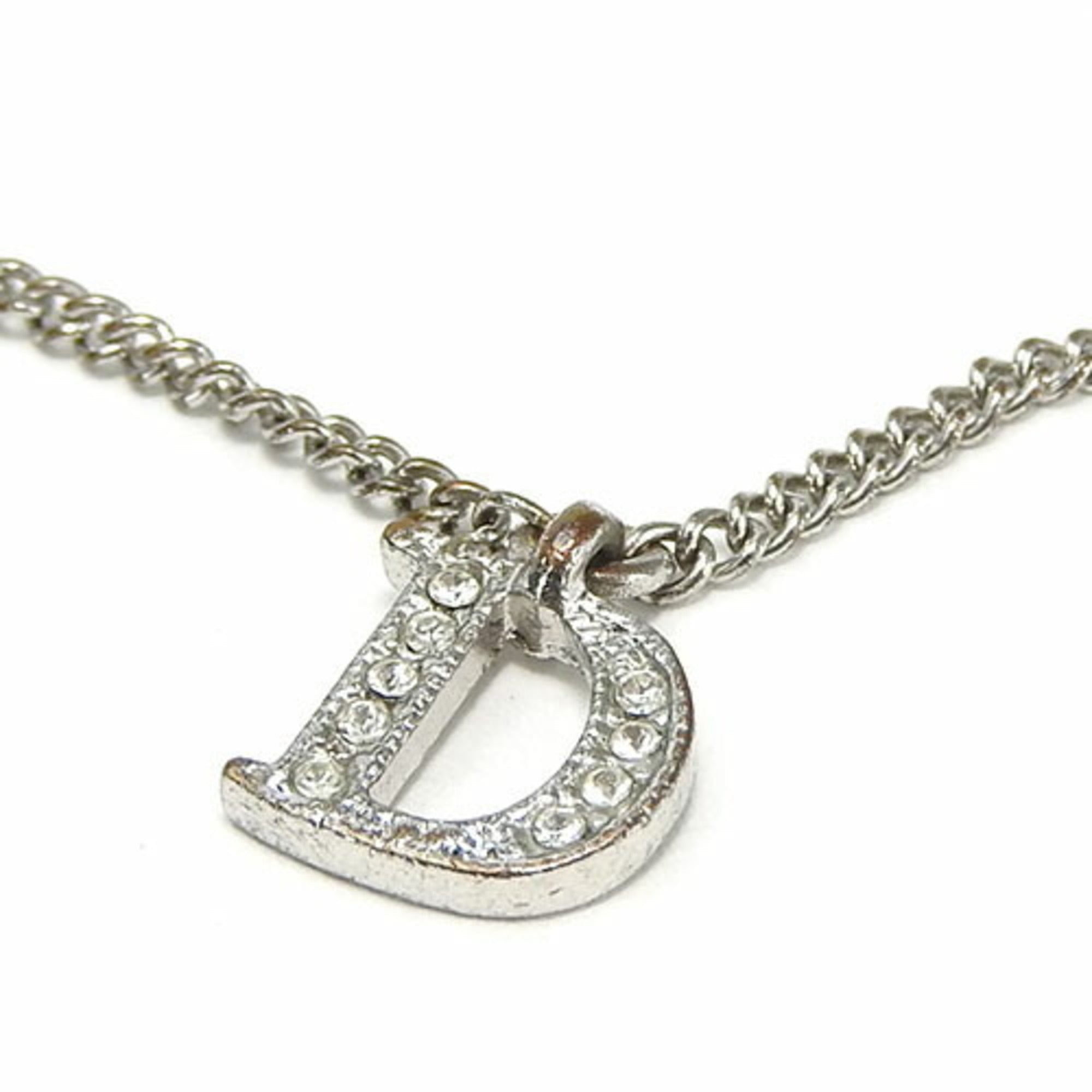 Charm Bracelet Metal Silver With Rhinestone