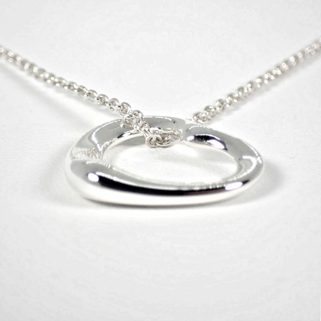 Heart Pendant Necklace Sterling Silver