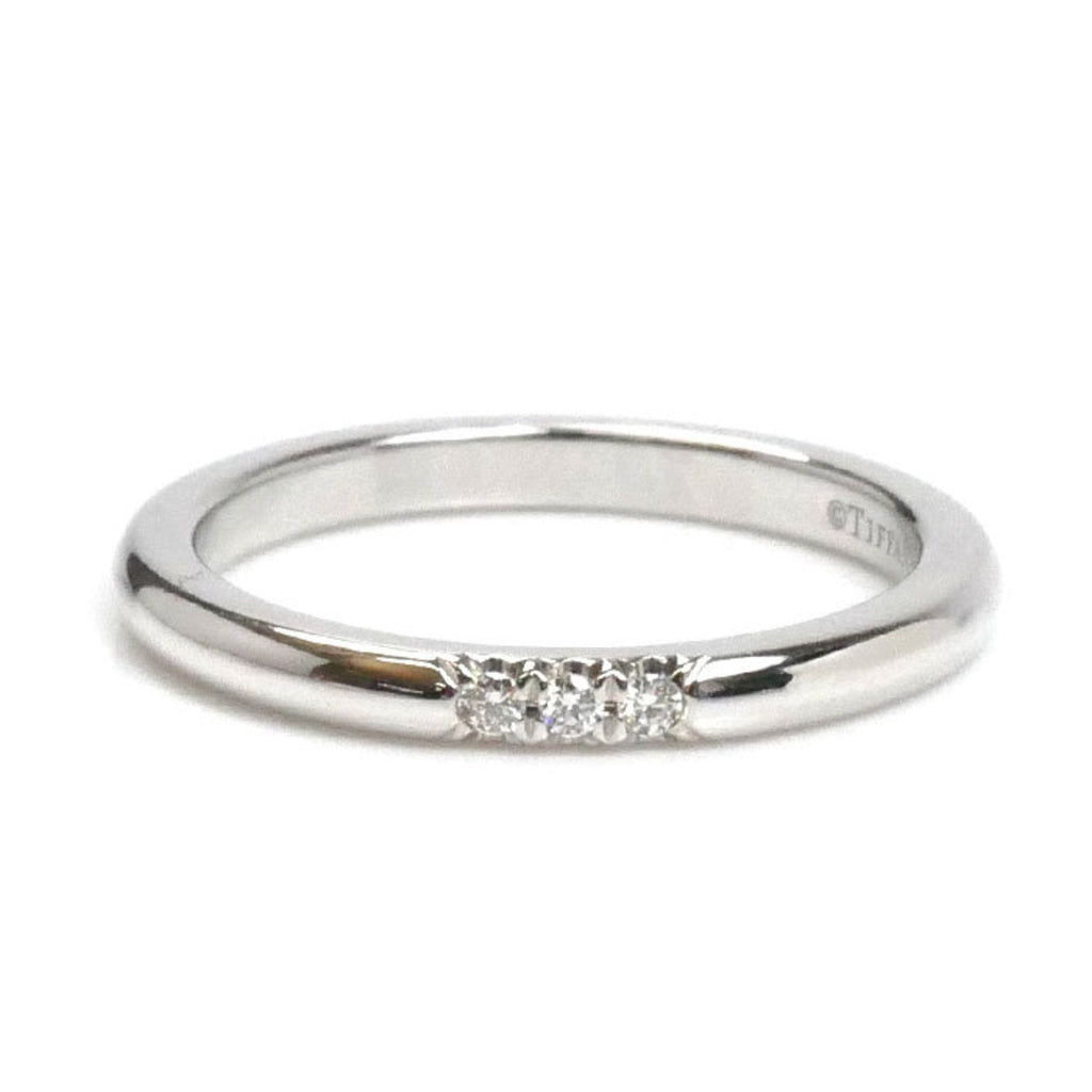 Classic Band Ring Platinum with Diamonds
