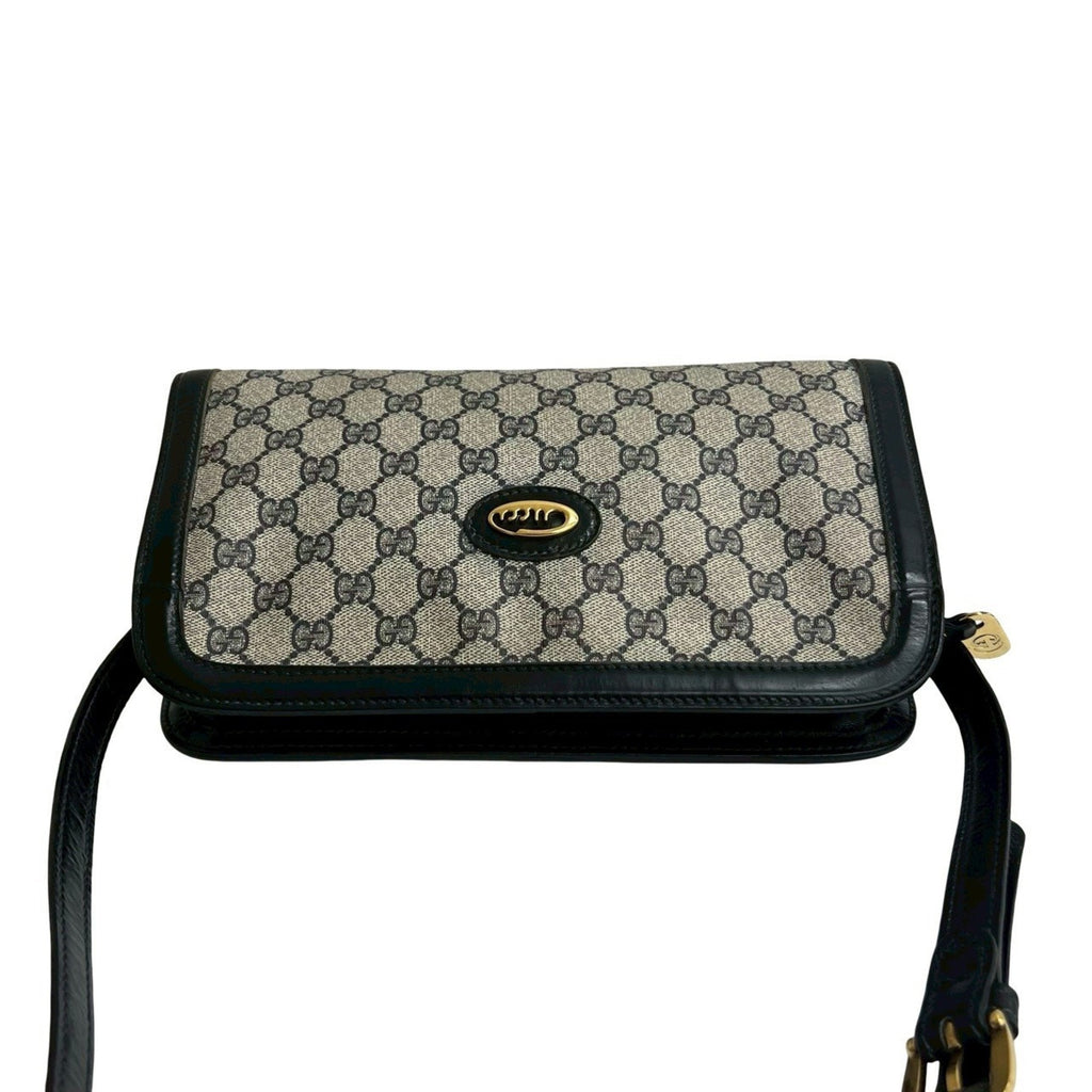 Structured Top Handle Open Tote GG Coated Canvas Small