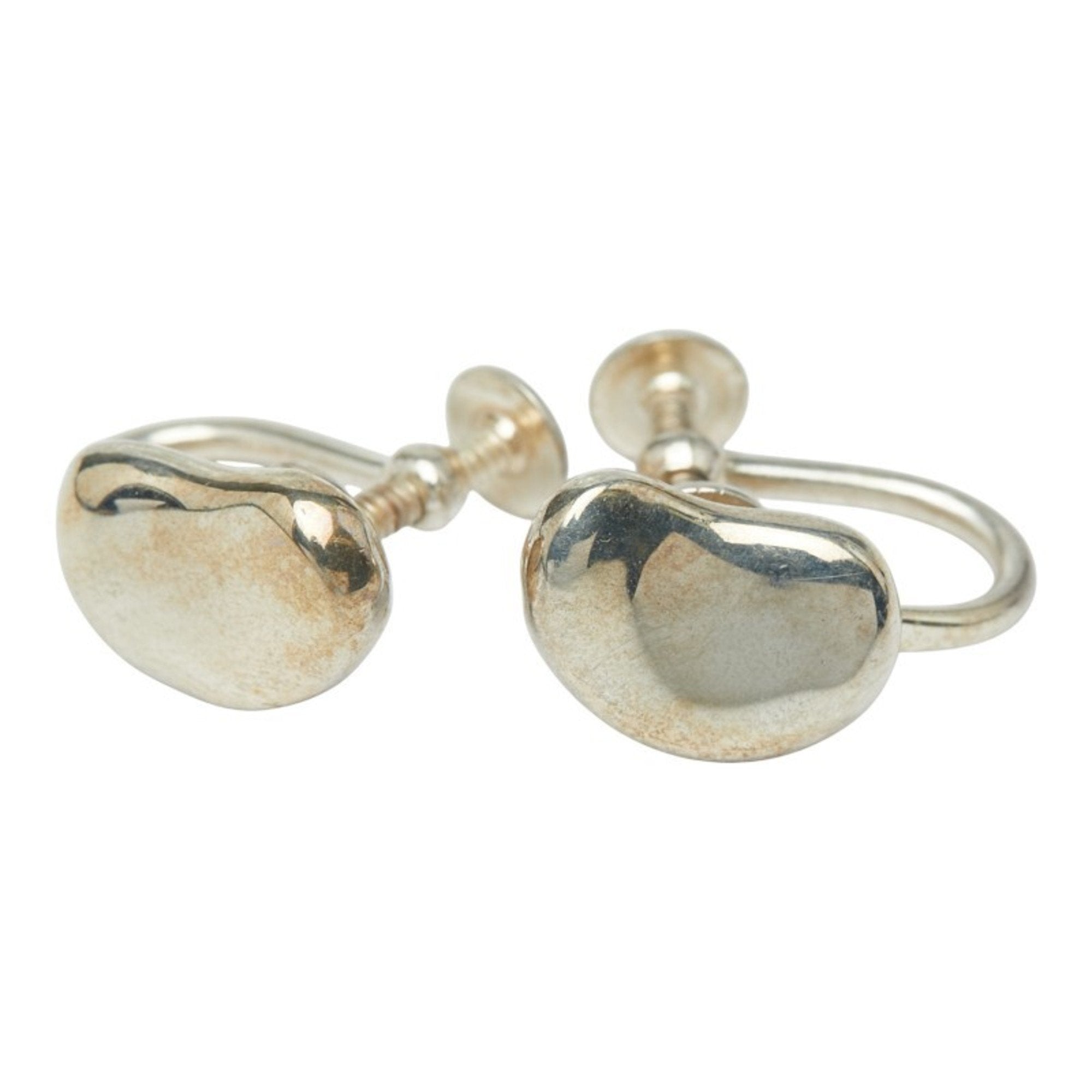 Bean Earrings Sterling Silver 11.3mm Sterling Silver