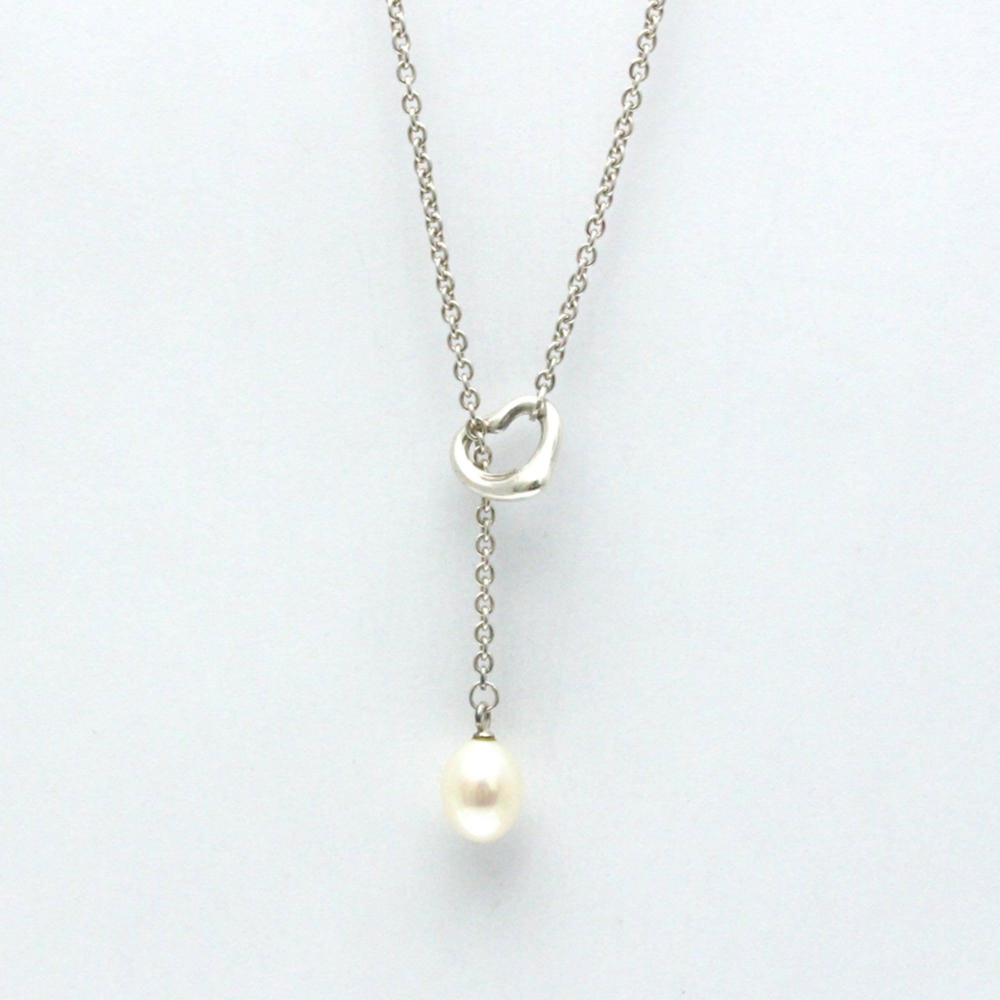 Open Heart Pendant Necklace Sterling Silver 11mm