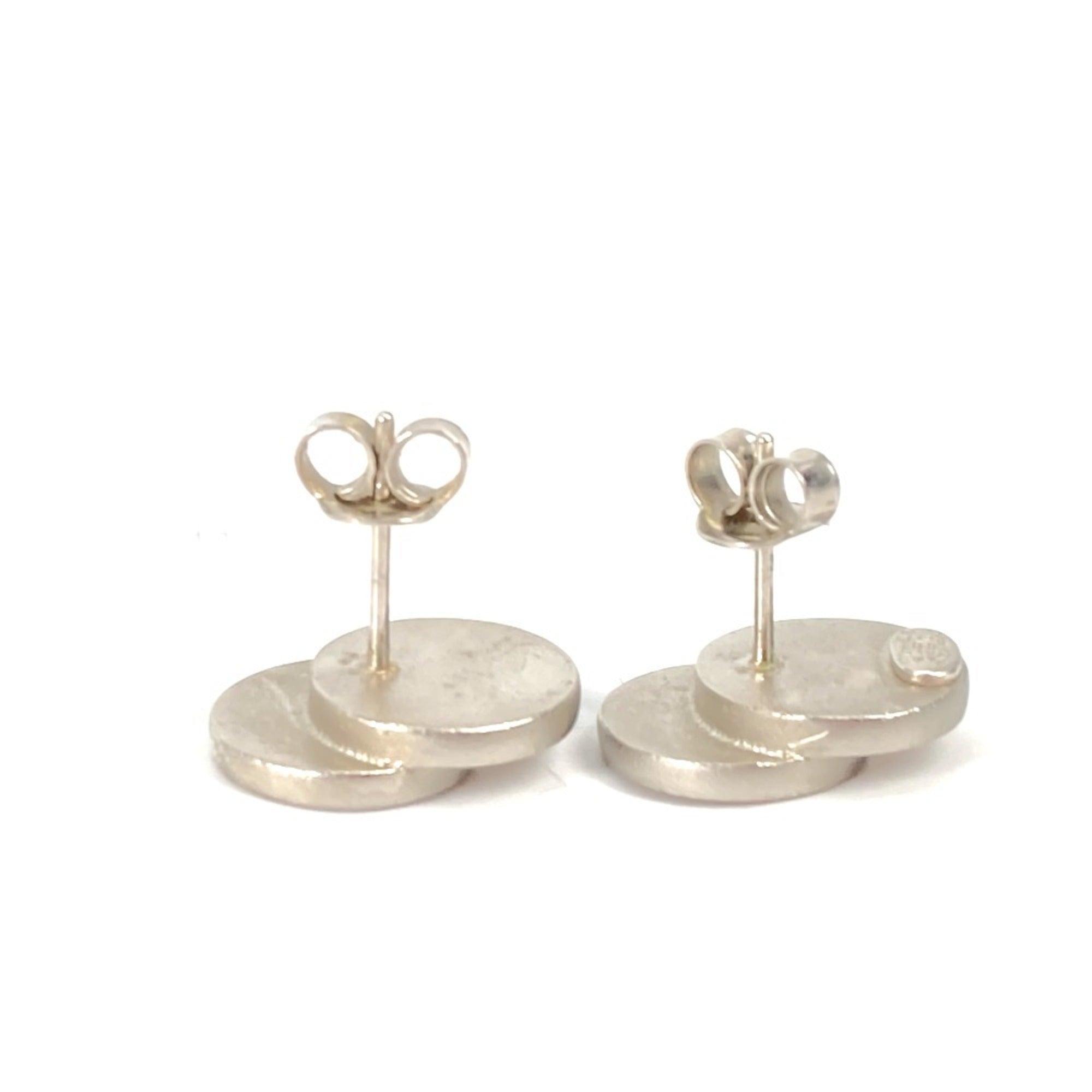 CC Logo Circle Earrings Silver-Tone Metal Silver-Tone Metal