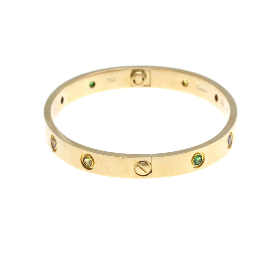 Bracelet 18K Rose Gold with Amethyst Garnet and Sapphire