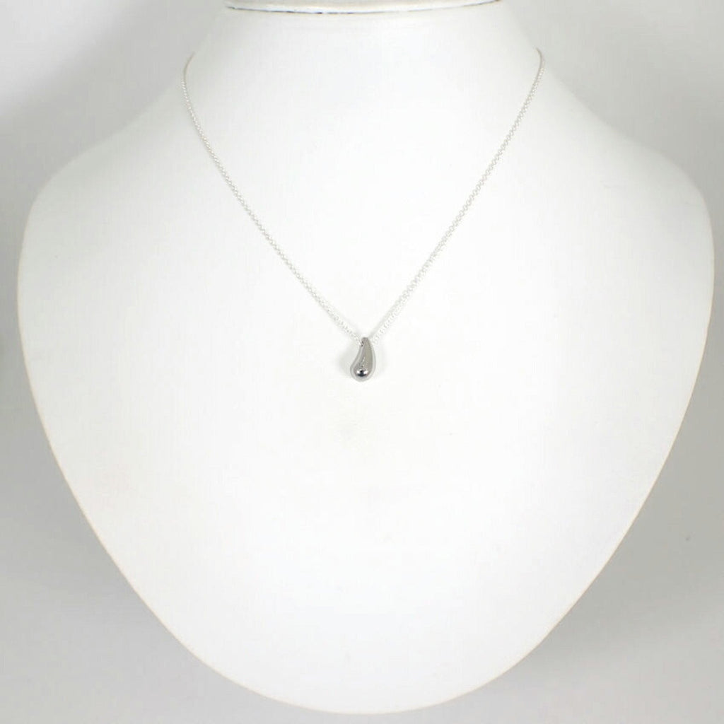 Teardrop Pendant Necklace Sterling Silver