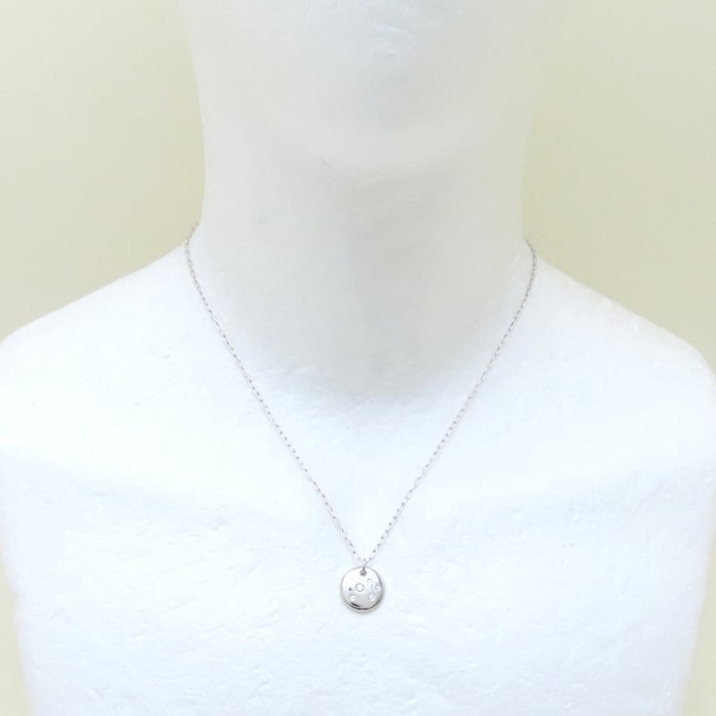 Pendant Necklace 18K White Gold with Diamond
