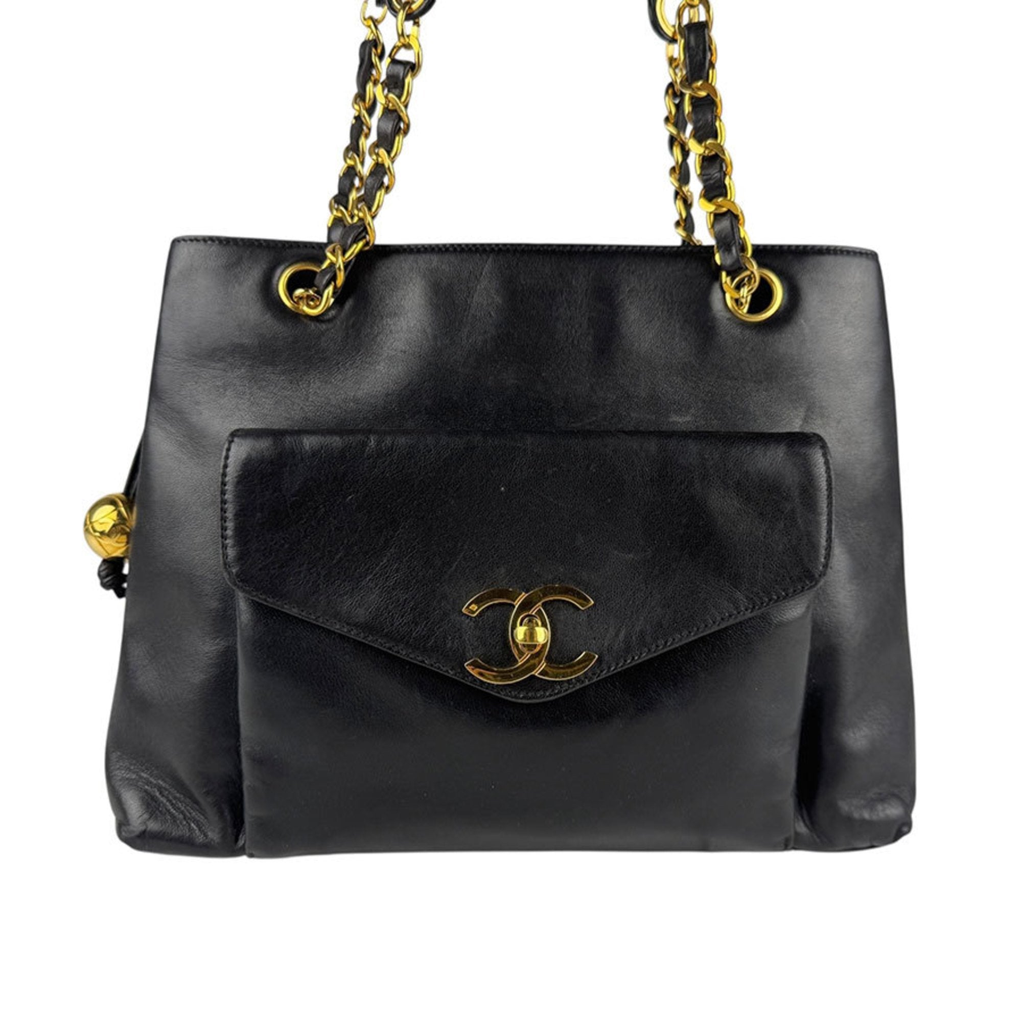 Vintage Front Pocket Tote Caviar Medium