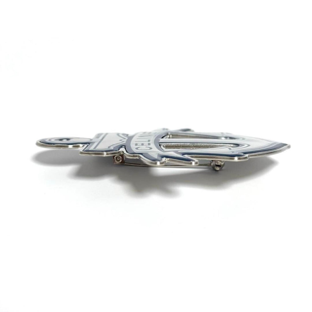 Anchor Badge Brooch Metal Blue and Silver
