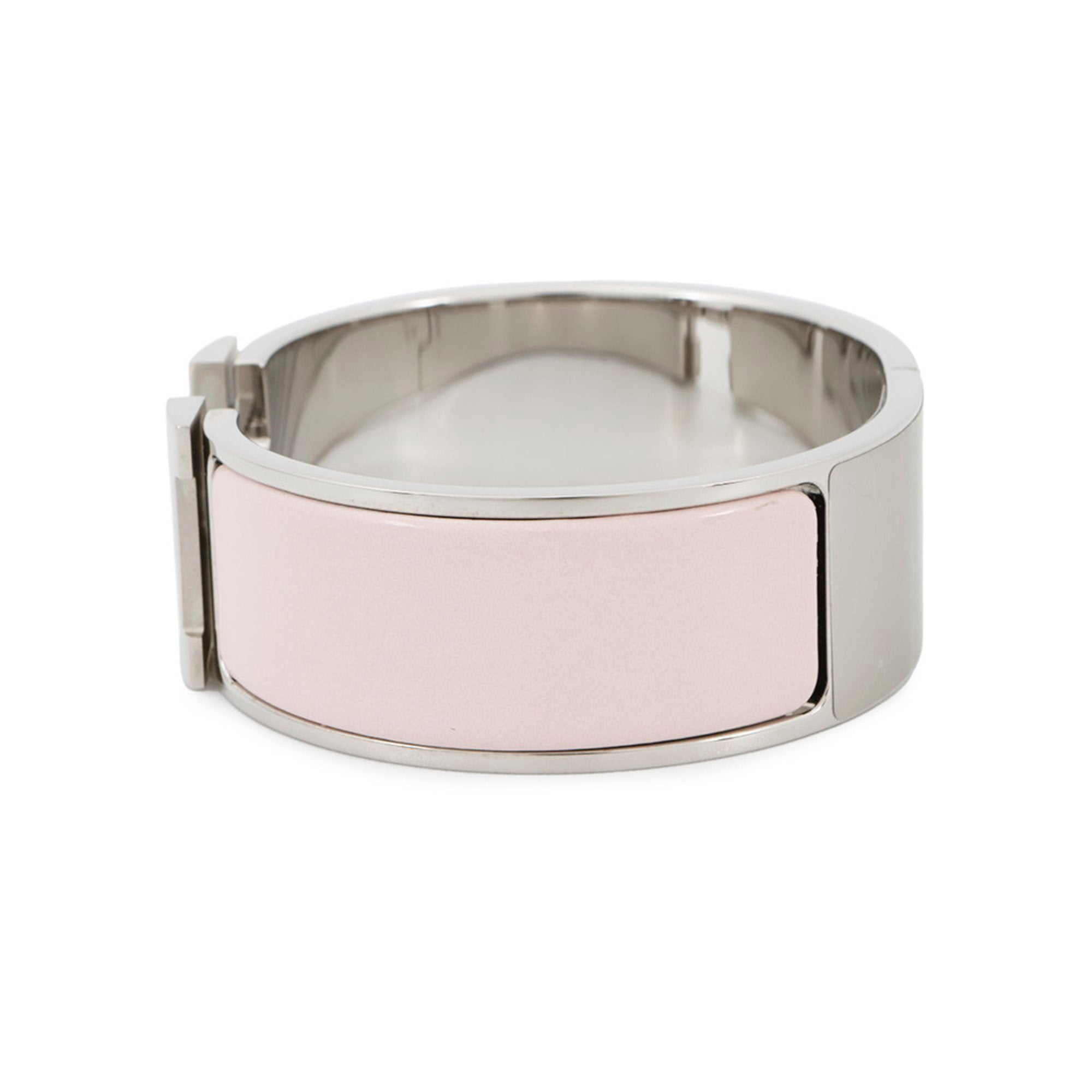 Click H Clack Bracelet Alloy and Enamel and Metal Rose Pink and Silver