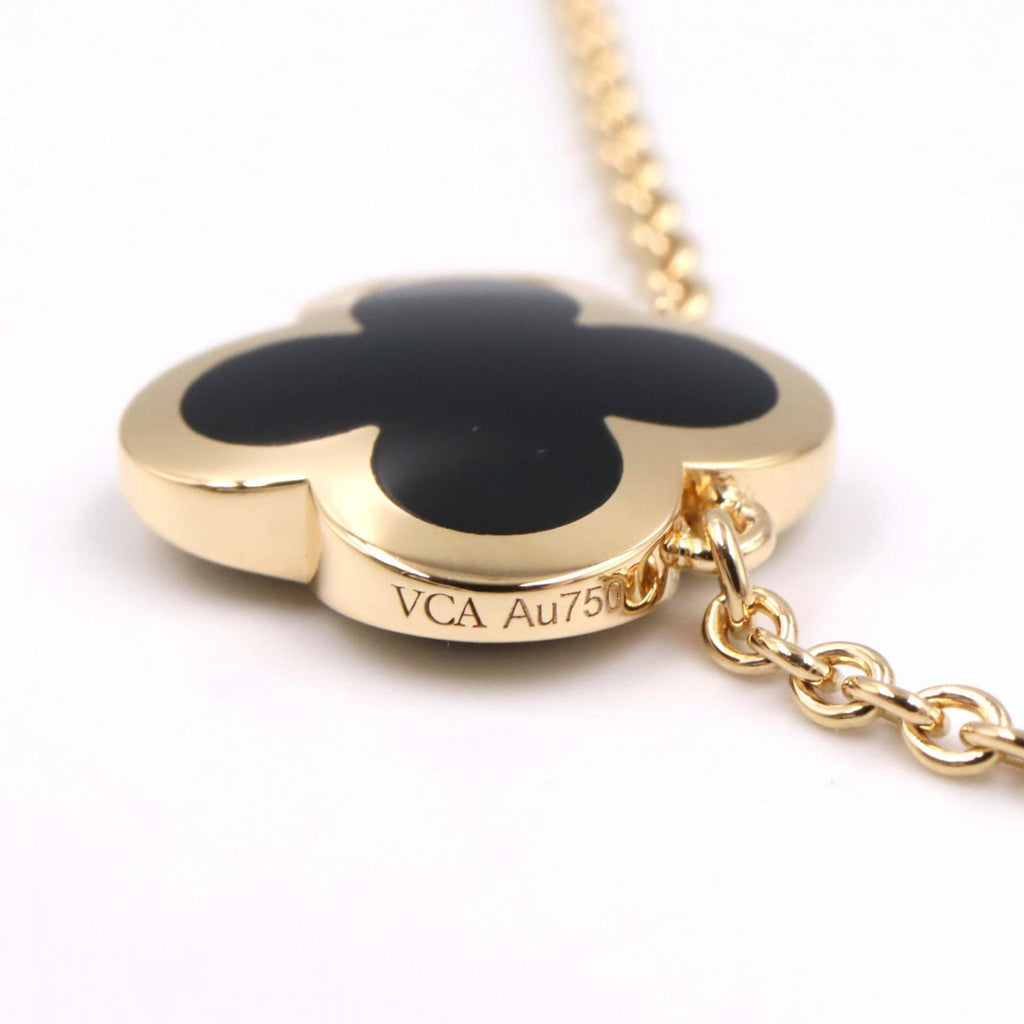 Alhambra Pendant Necklace 18K Yellow Gold and Onyx