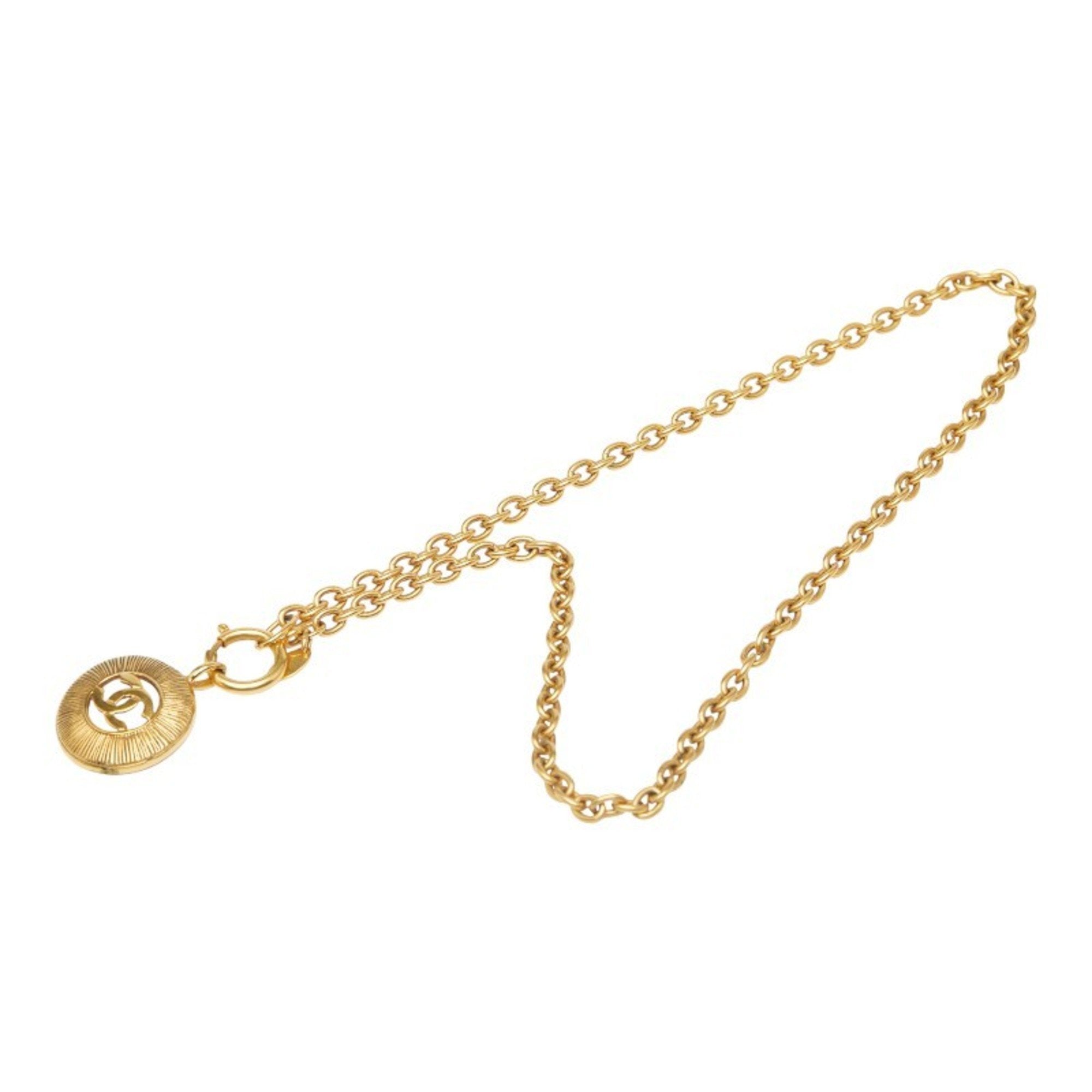 CC Logo Pendant Necklace Metal
