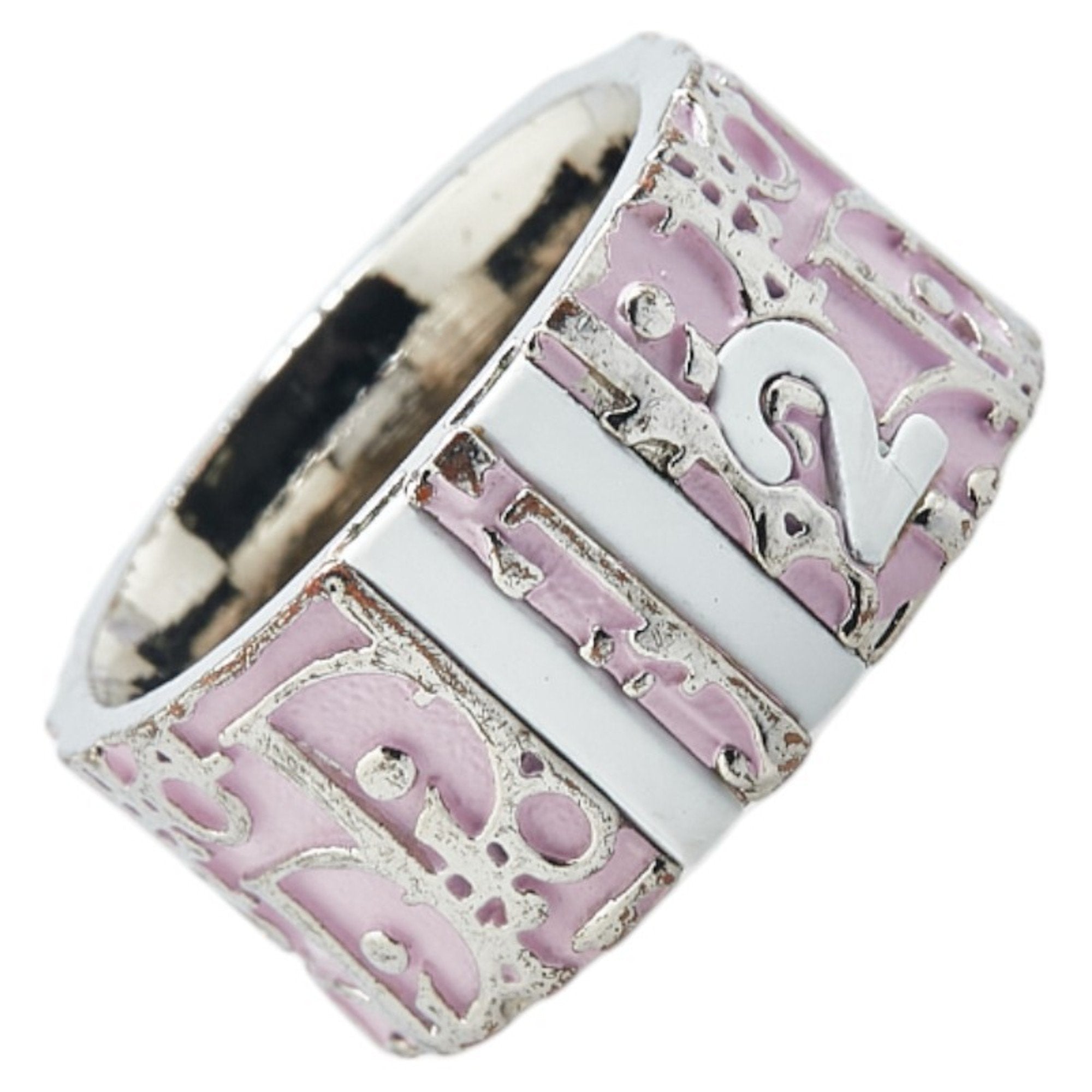 Band Ring Metal Pink and Silver