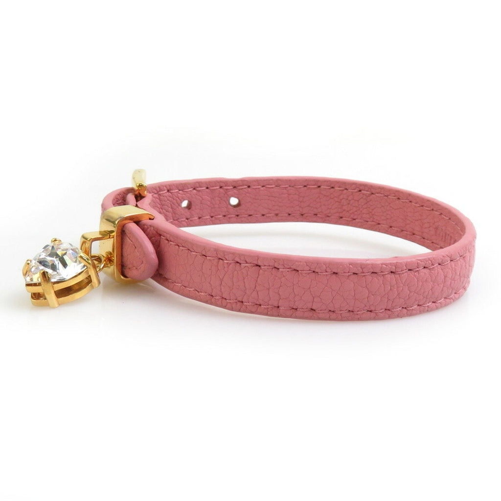 Bracelet Leather and Metal Pink