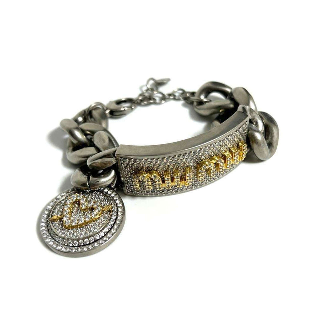 Charm Bracelet Metal with Rhinestone