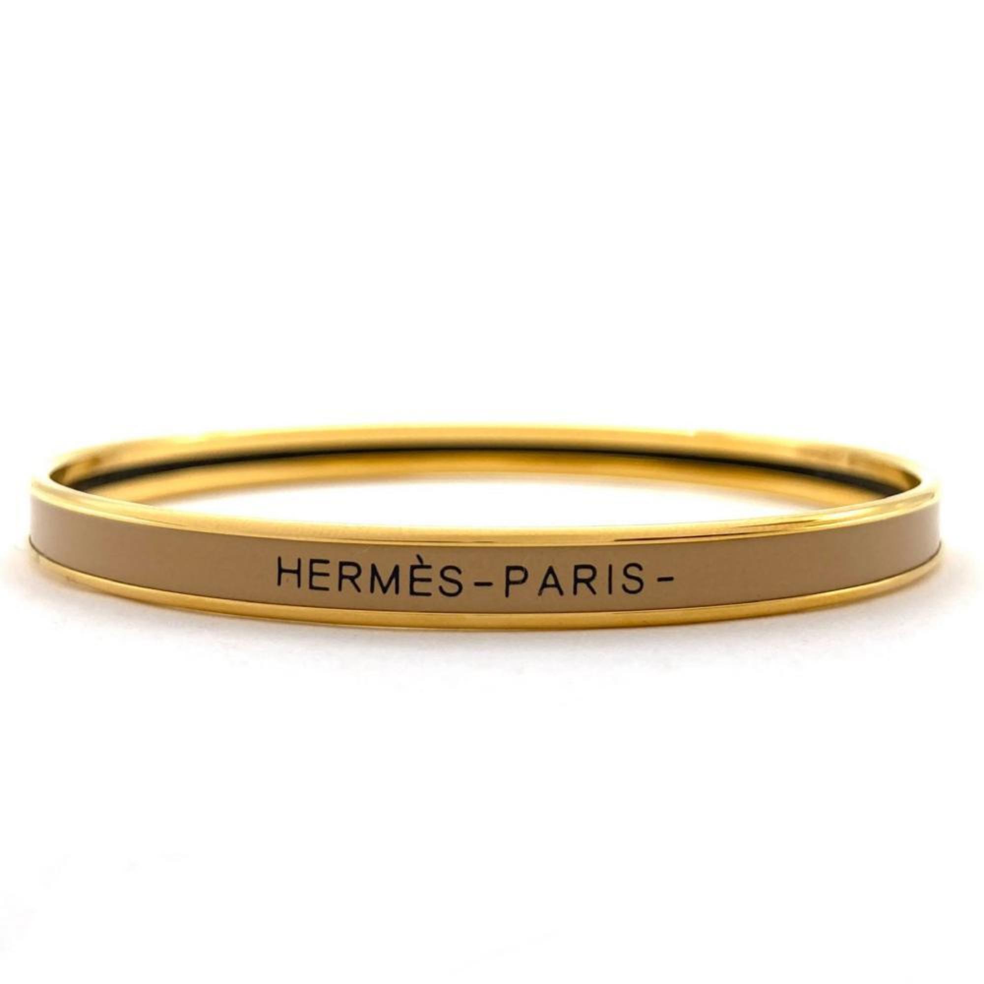 Bracelet Enamel and Metal Beige