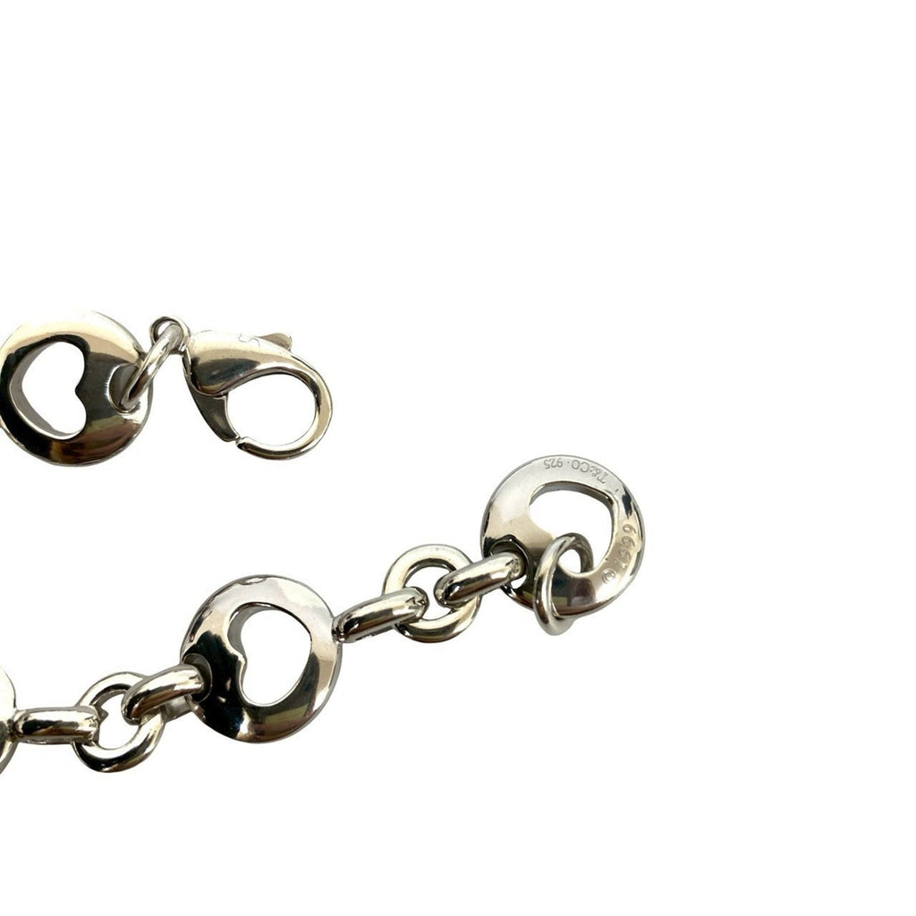 Pierced Heart Motif Bracelet Sterling Silver