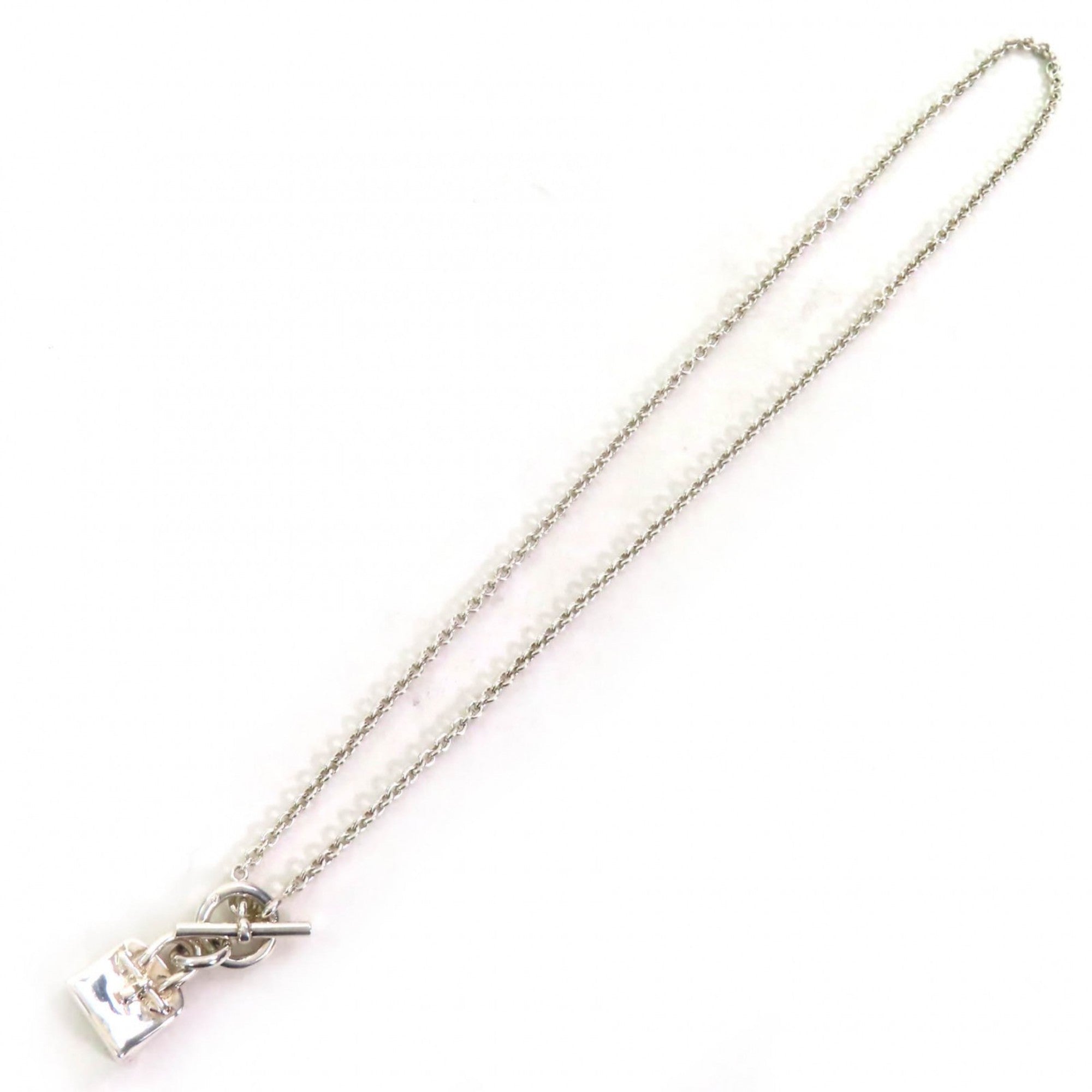 Mini Birkin Amulet Pendant Necklace Sterling Silver