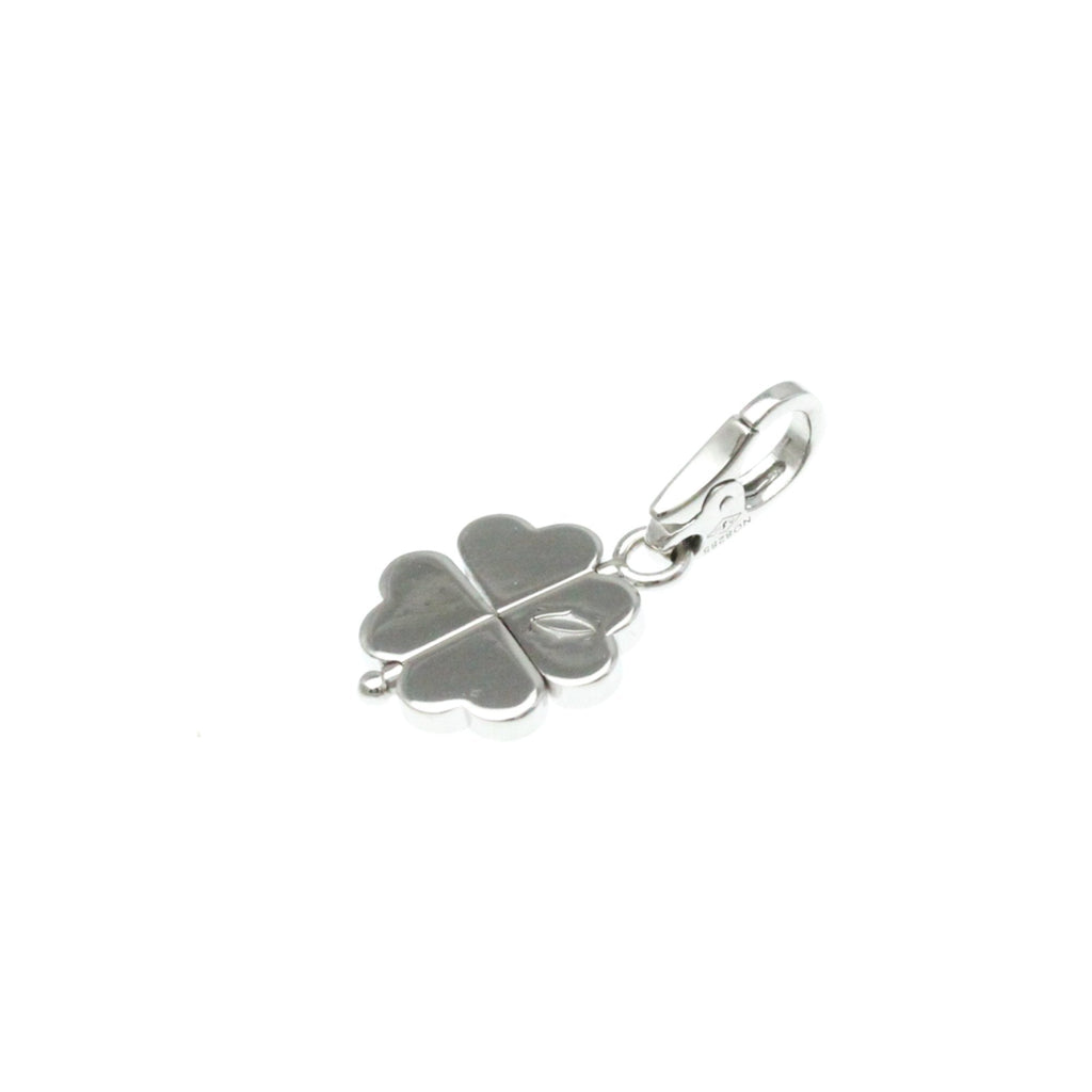 Clover Pendant Necklace 18K White Gold with Diamond