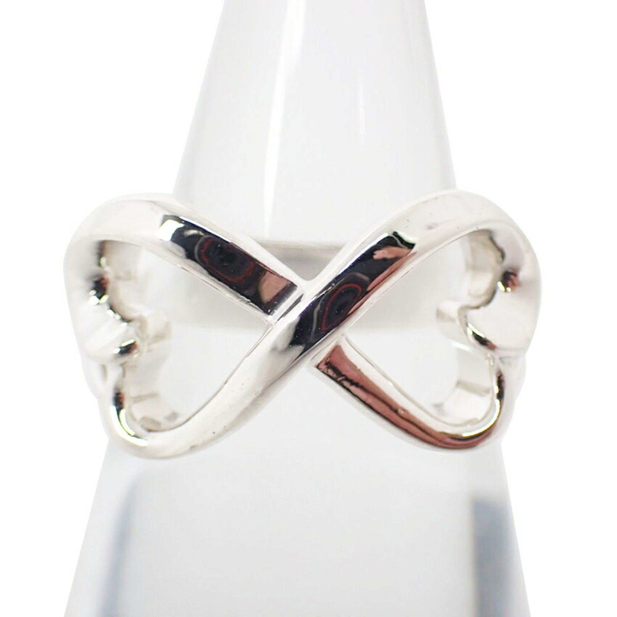 Double Loving Heart Ring Sterling Silver