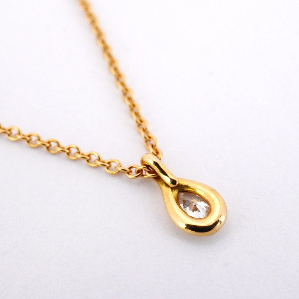 Elsa Peretti Diamonds By The Yard Pendant Necklace 18K Rose Gold and Diamond