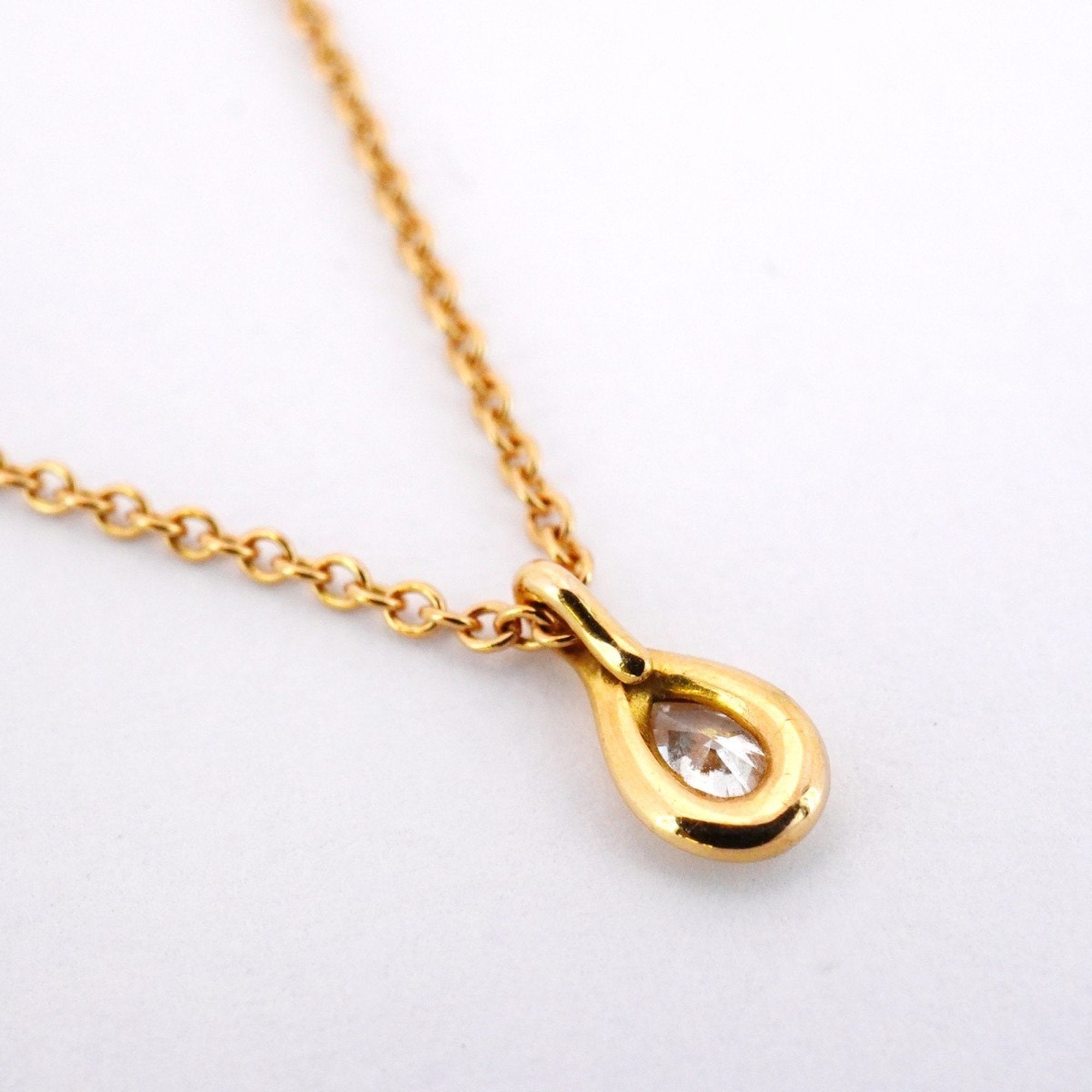 Elsa Peretti Diamonds By The Yard Pendant Necklace 18K Rose Gold and Diamond