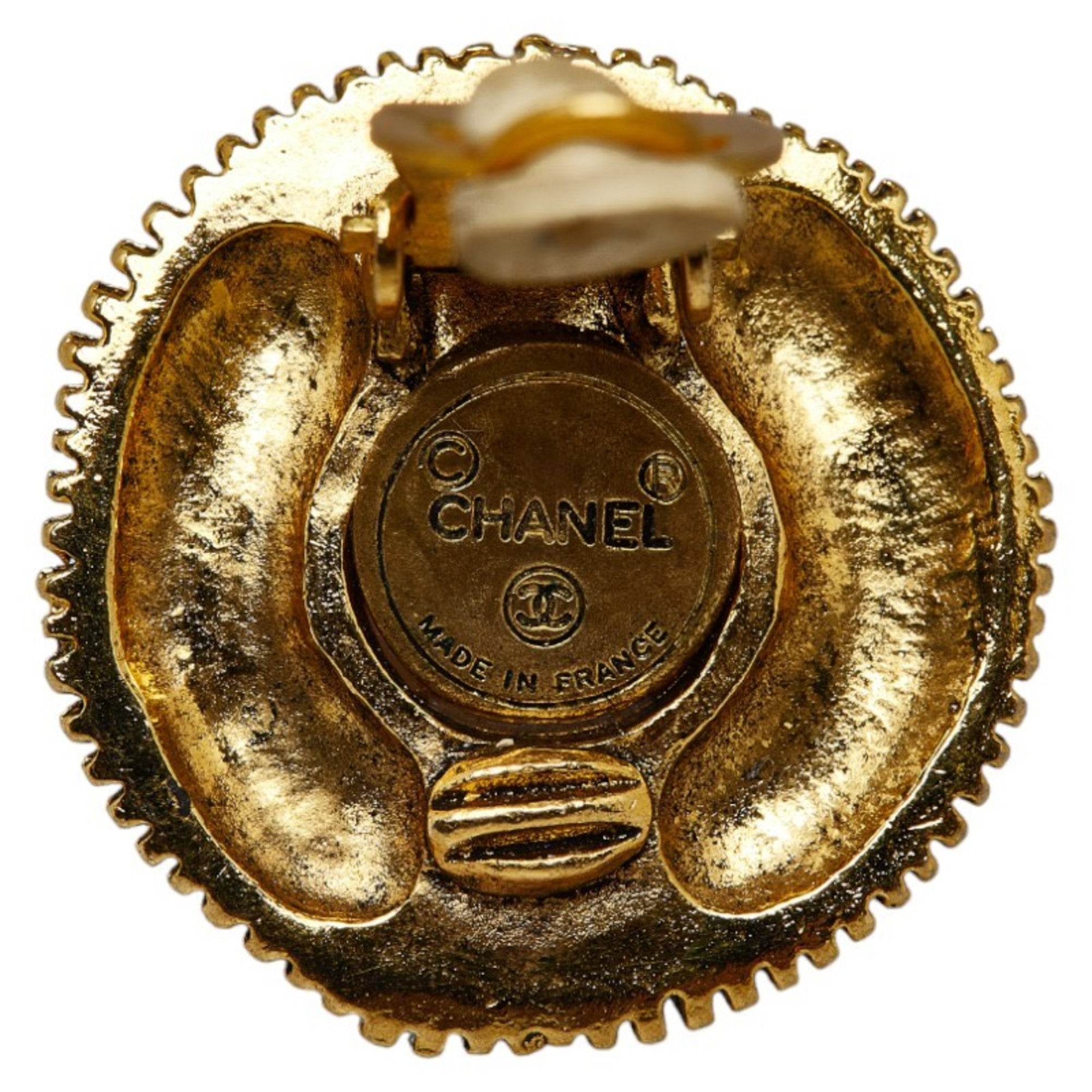Clip-On Earrings Pearl Clip-On Gold-Tone Metal
