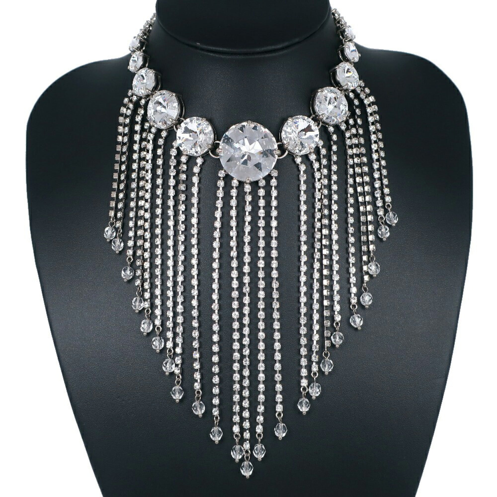 Pendant Necklace Sterling Silver with Crystal