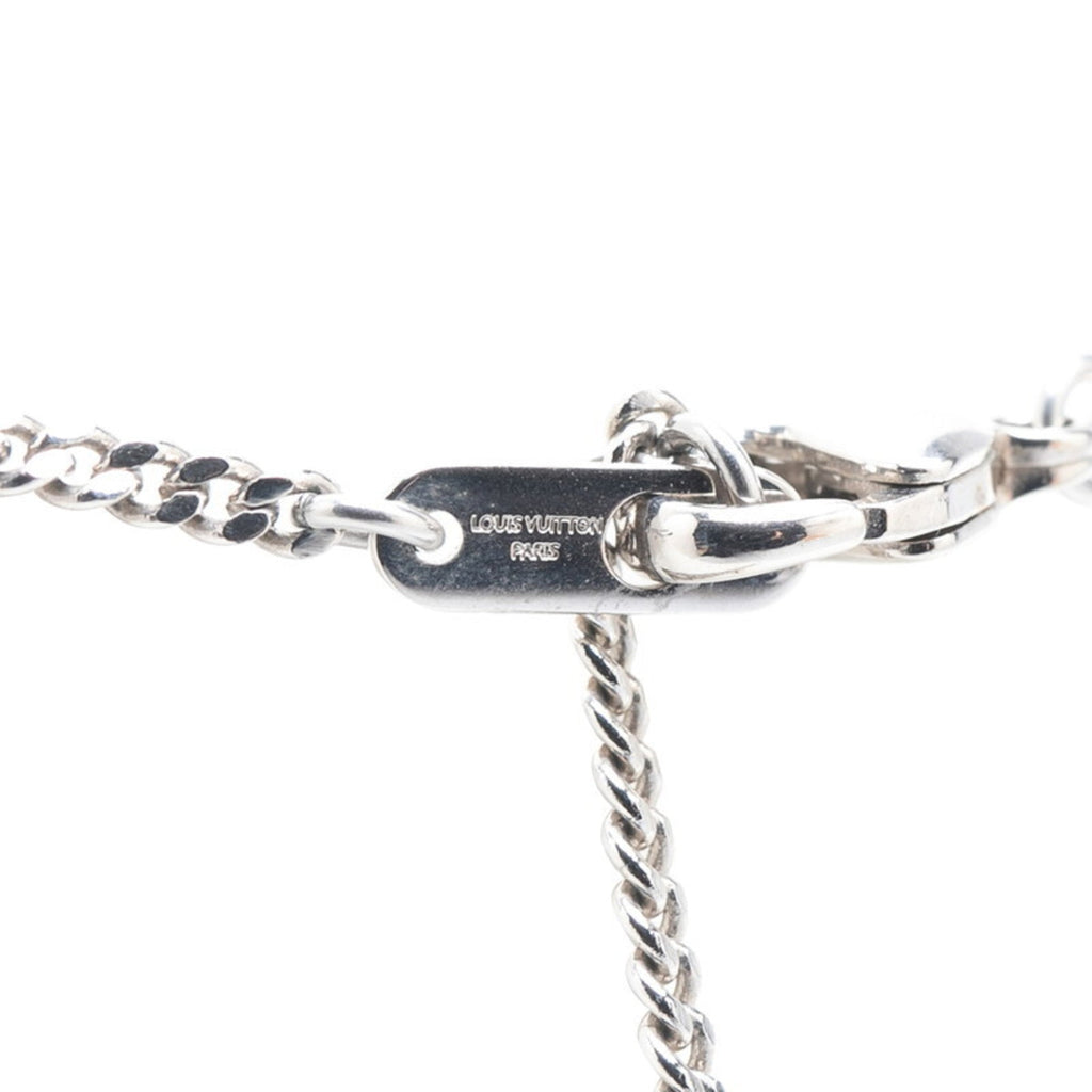 Pendant Necklace Enamel and Metal Multi Color Silver