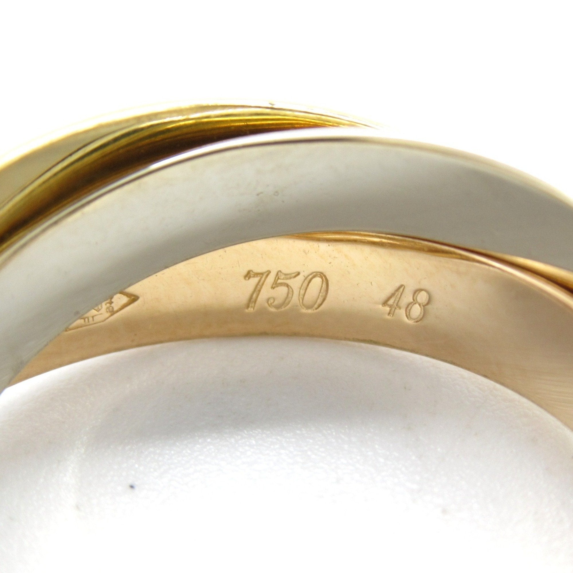 Vendome Louis Cartier Band Ring 18K Tricolor Gold
