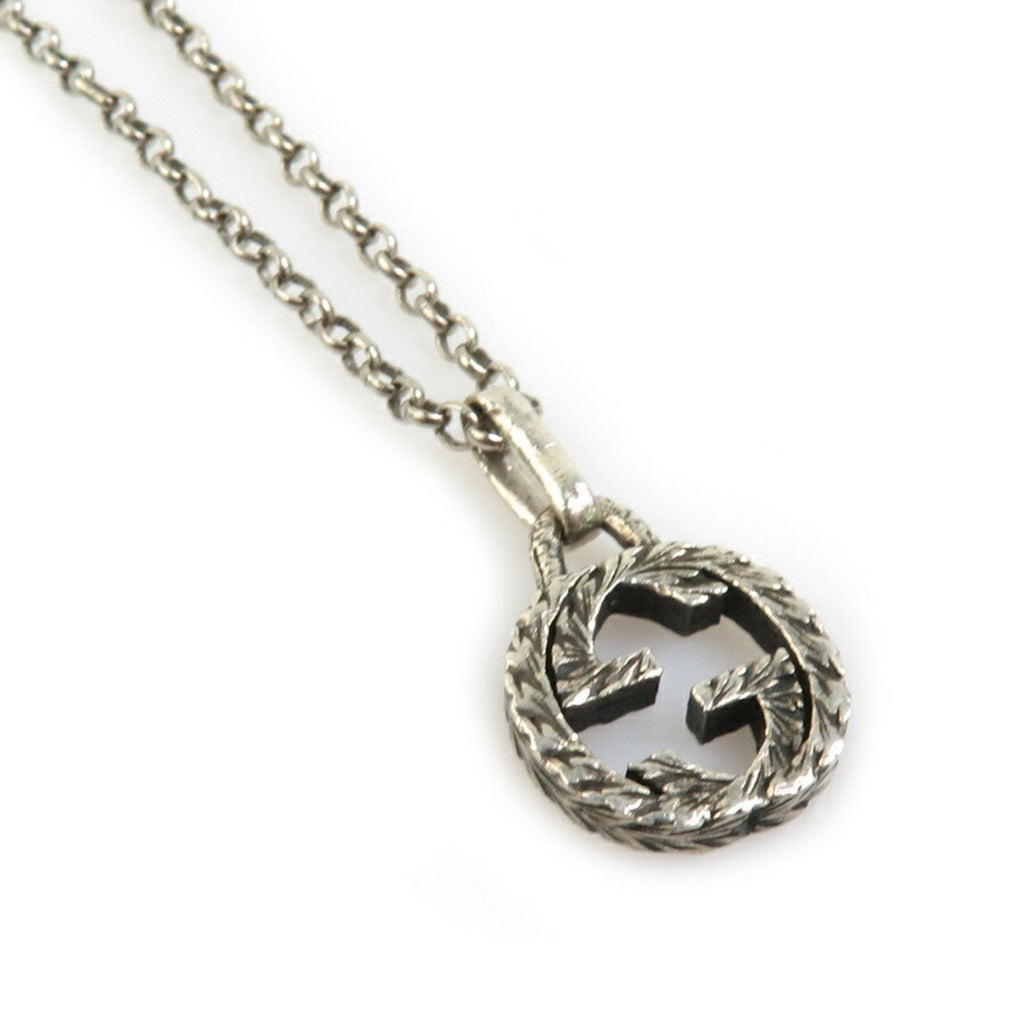 Interlocking G Pendant Necklace Sterling Silver