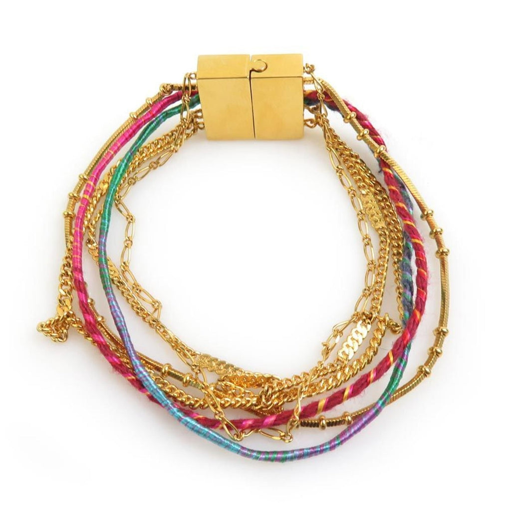 Bracelet Cotton and Metal