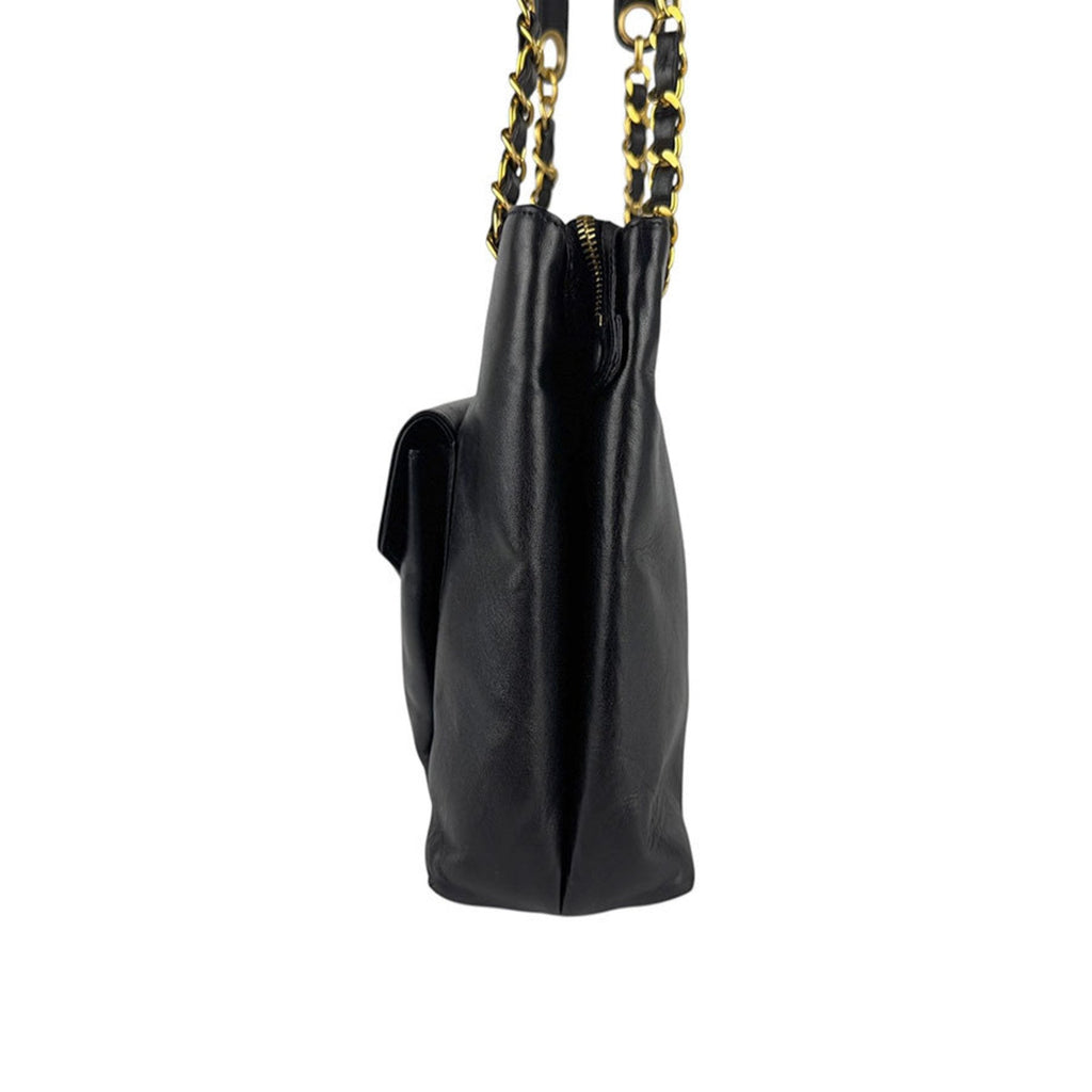 Vintage Front Pocket Tote Caviar Medium