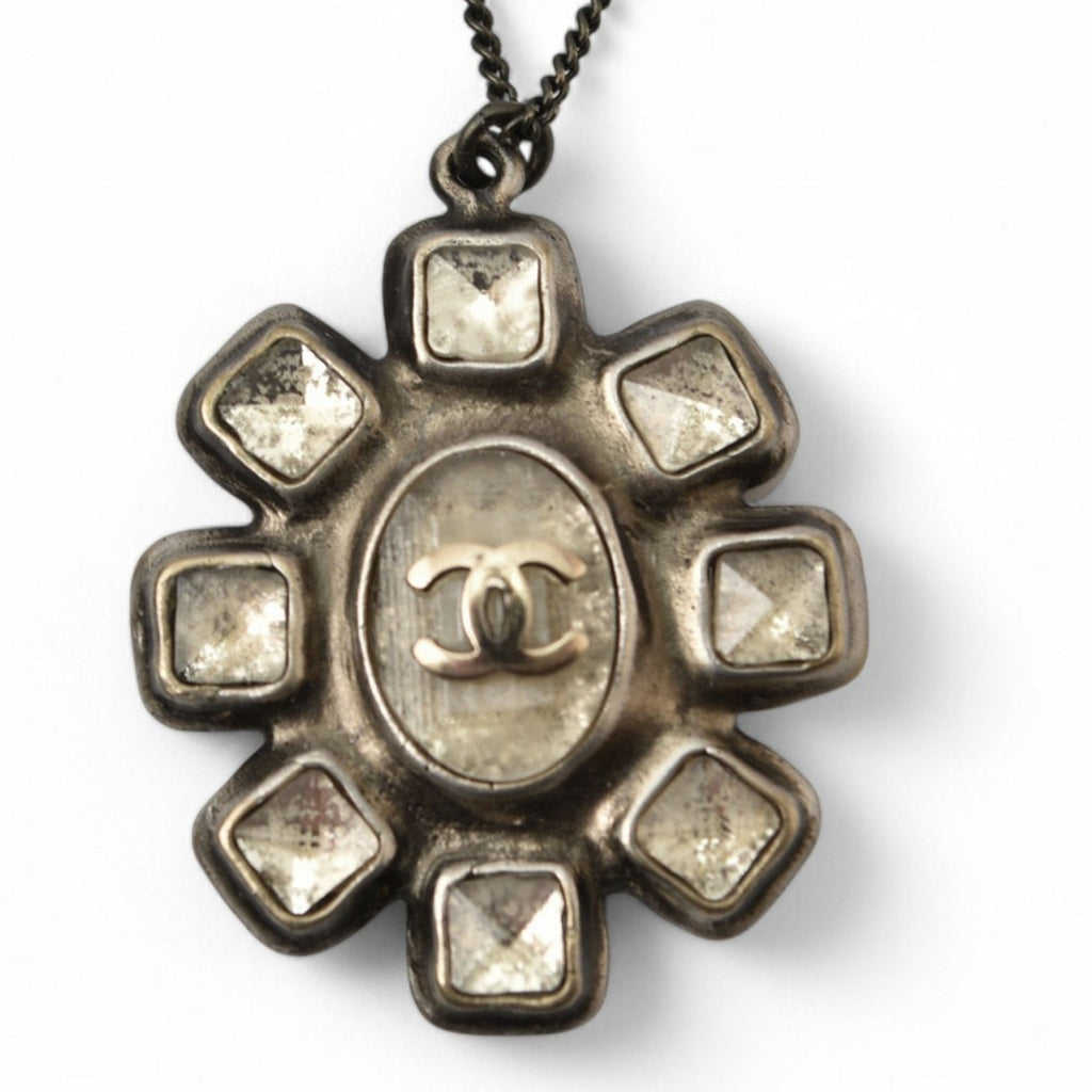 CC Logo Pendant Necklace Metal