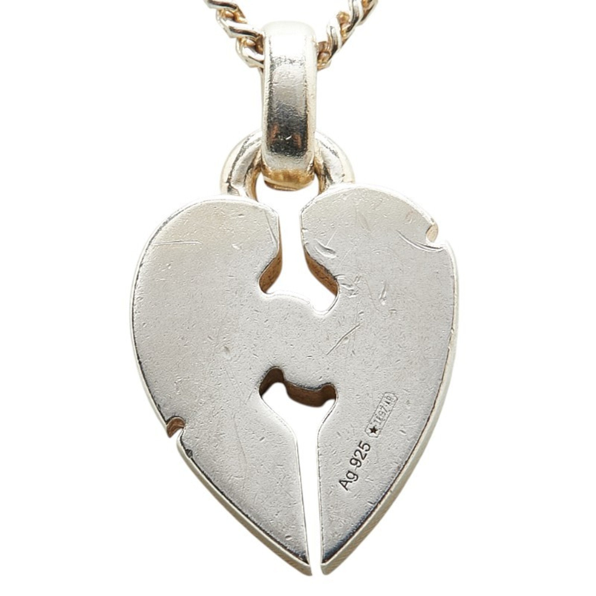 Knot Heart Pendant Necklace Sterling Silver