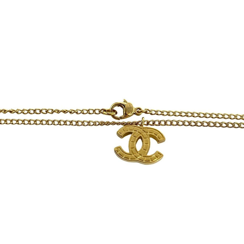 CC Logo Pendant Necklace Metal