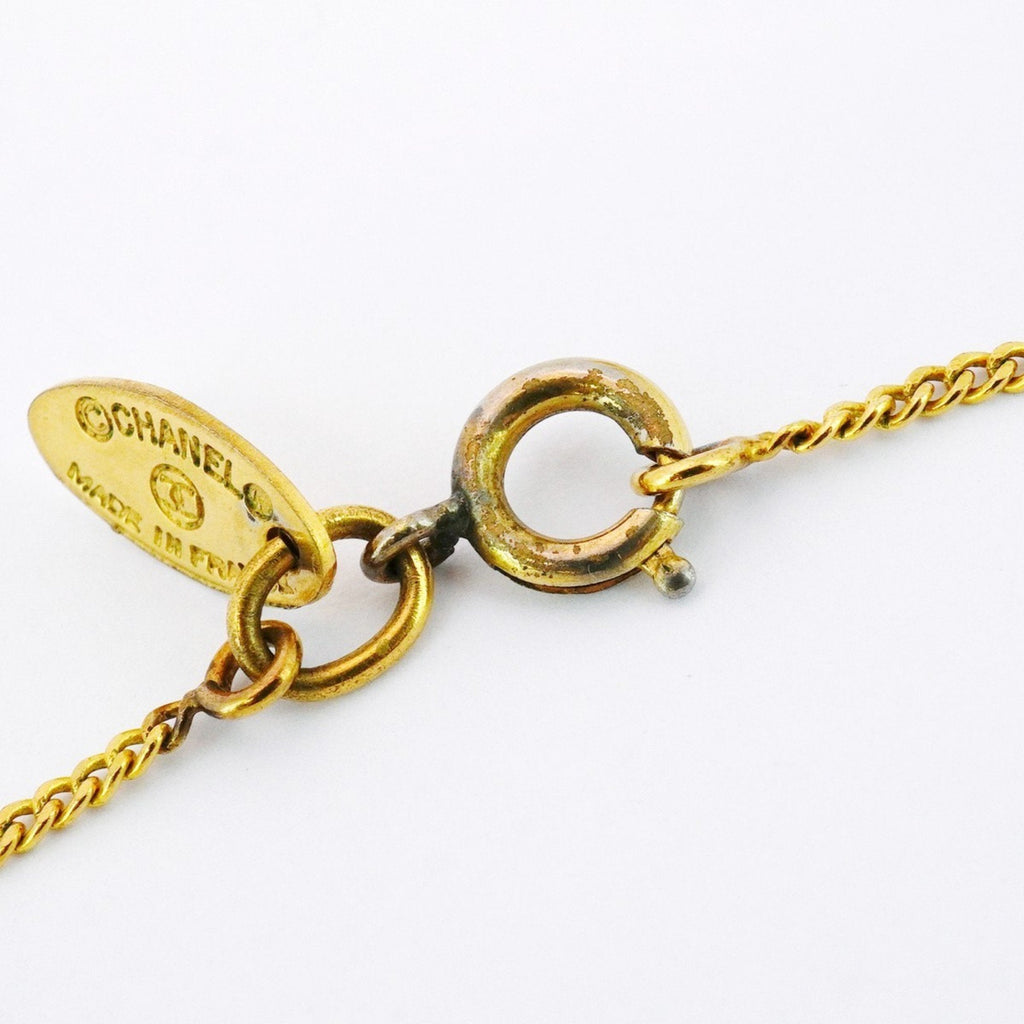 Pendant Necklace Metal Faux Pearl
