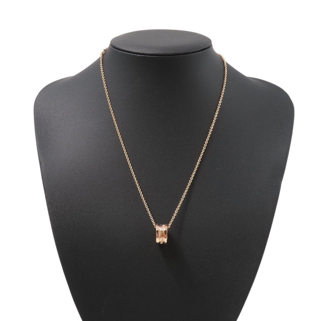B.Zero1 Pendant Necklace 18K Rose Gold with Diamonds