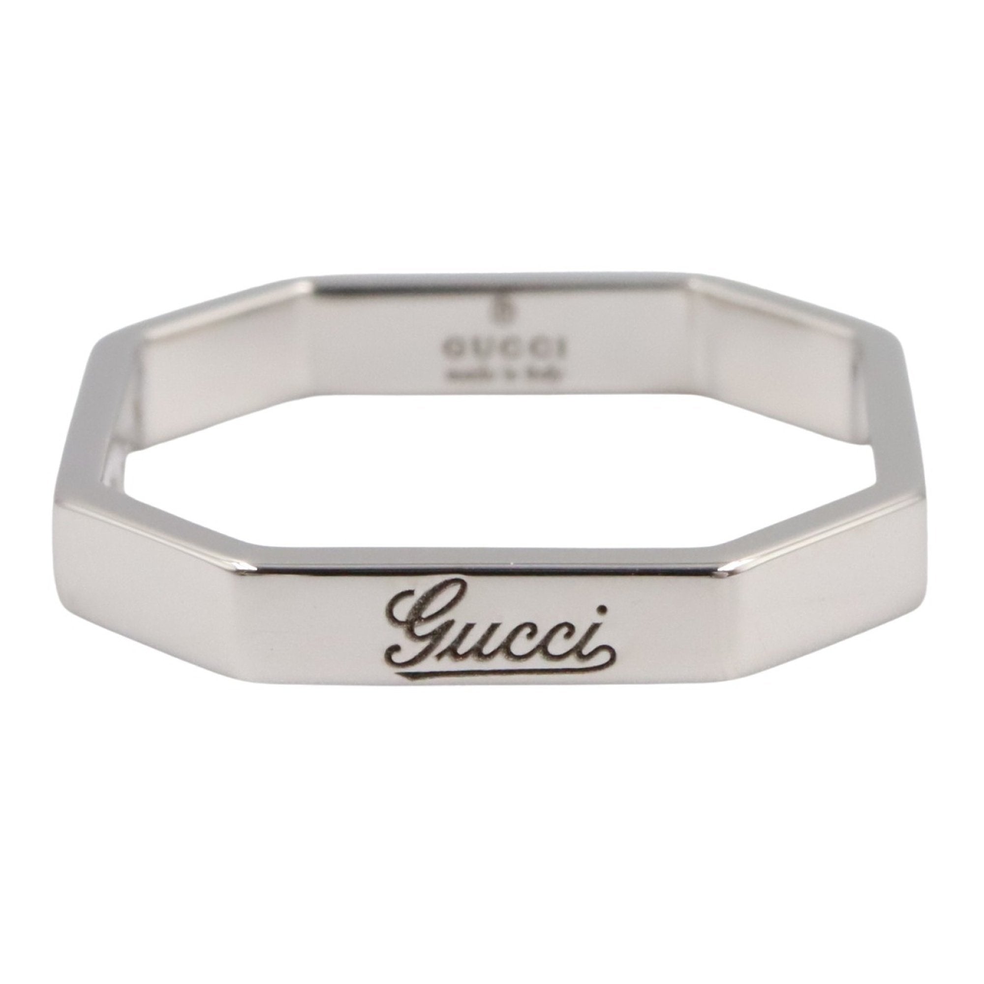 Octagon Ring 18K White Gold