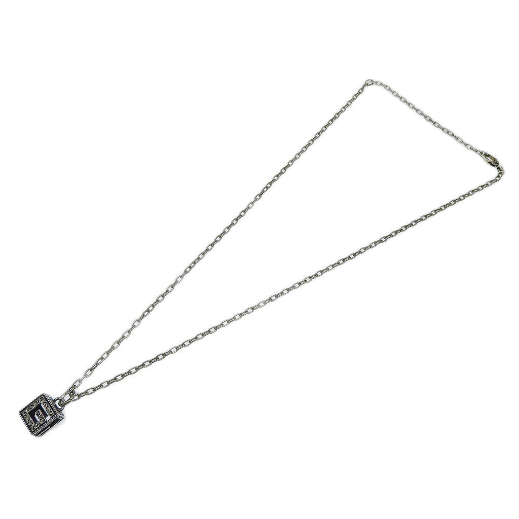 Square G Pendant Necklace Sterling Silver
