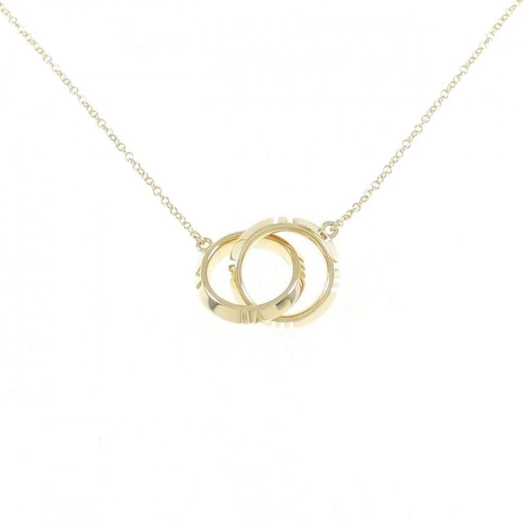 Closed Interlocking Pendant Necklace 18K Yellow Gold