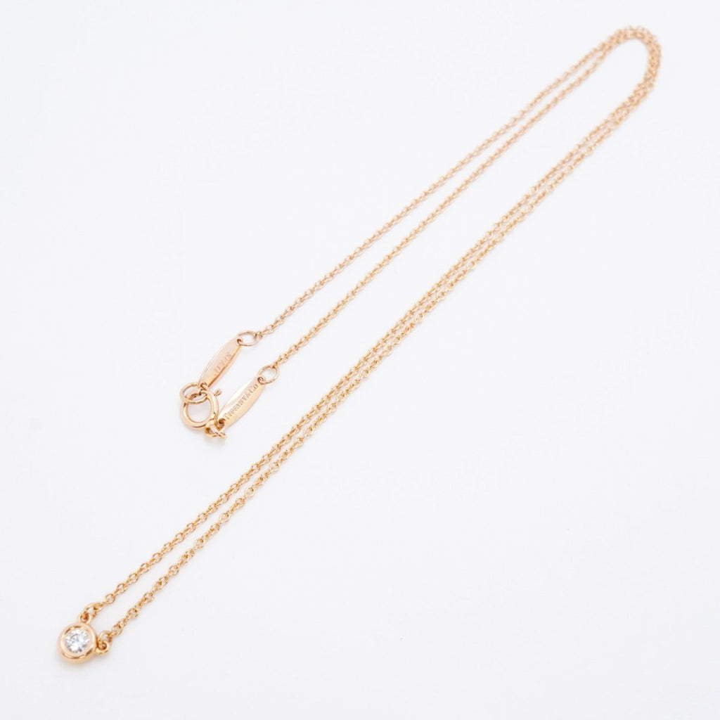 Elsa Peretti Diamonds By The Yard Pendant Necklace 18K Rose Gold and Diamond