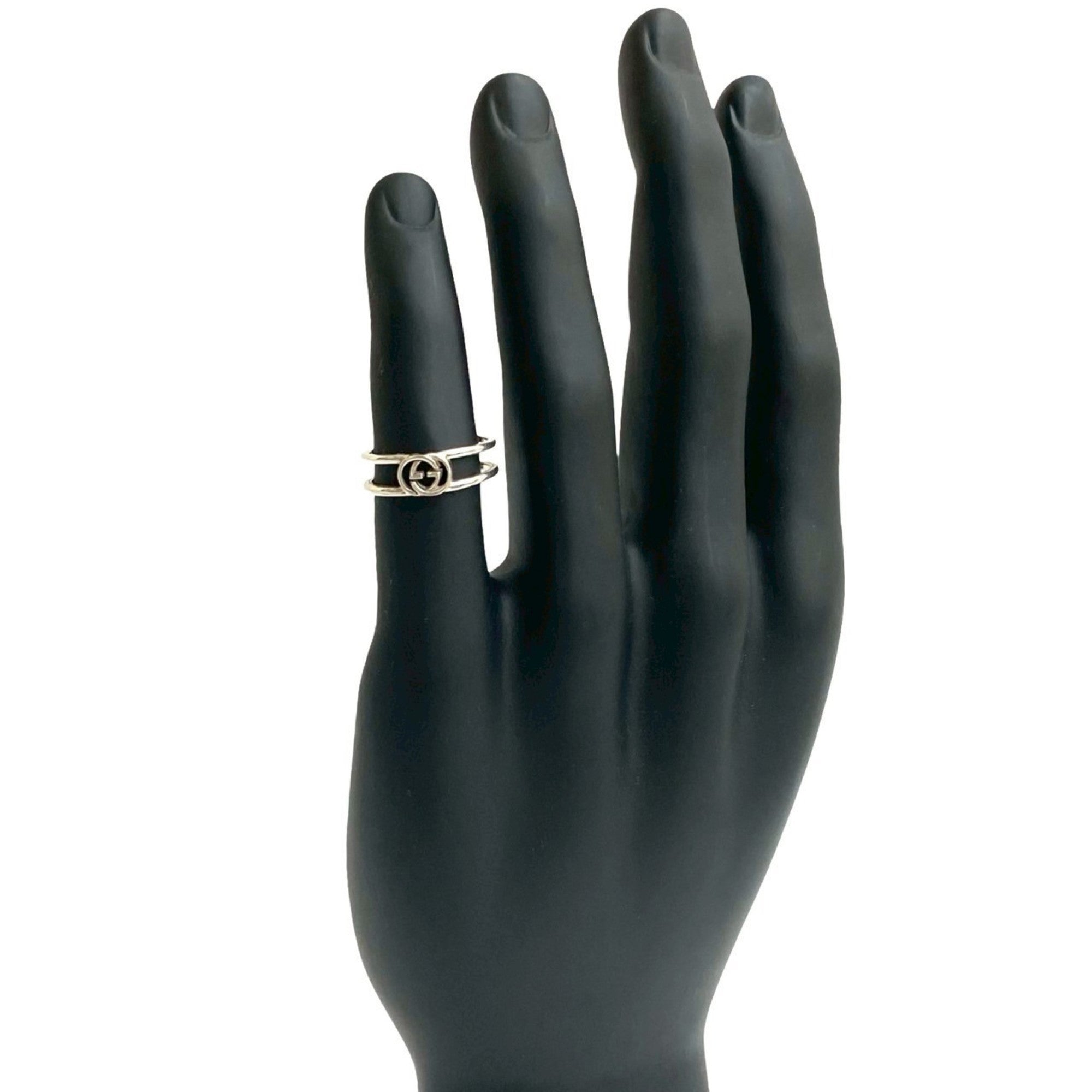 Interlocking G Ring Sterling Silver