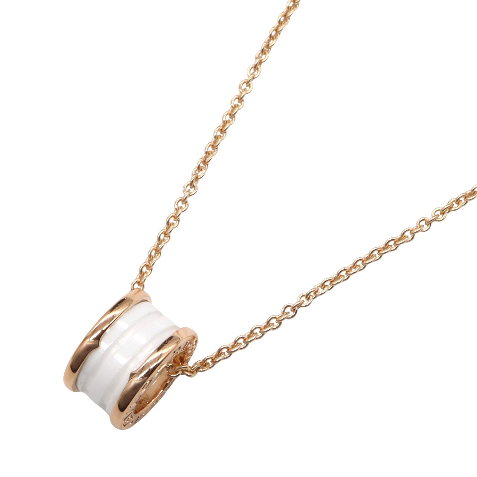 B.Zero1 Pendant Necklace Ceramic and 18K Rose Gold