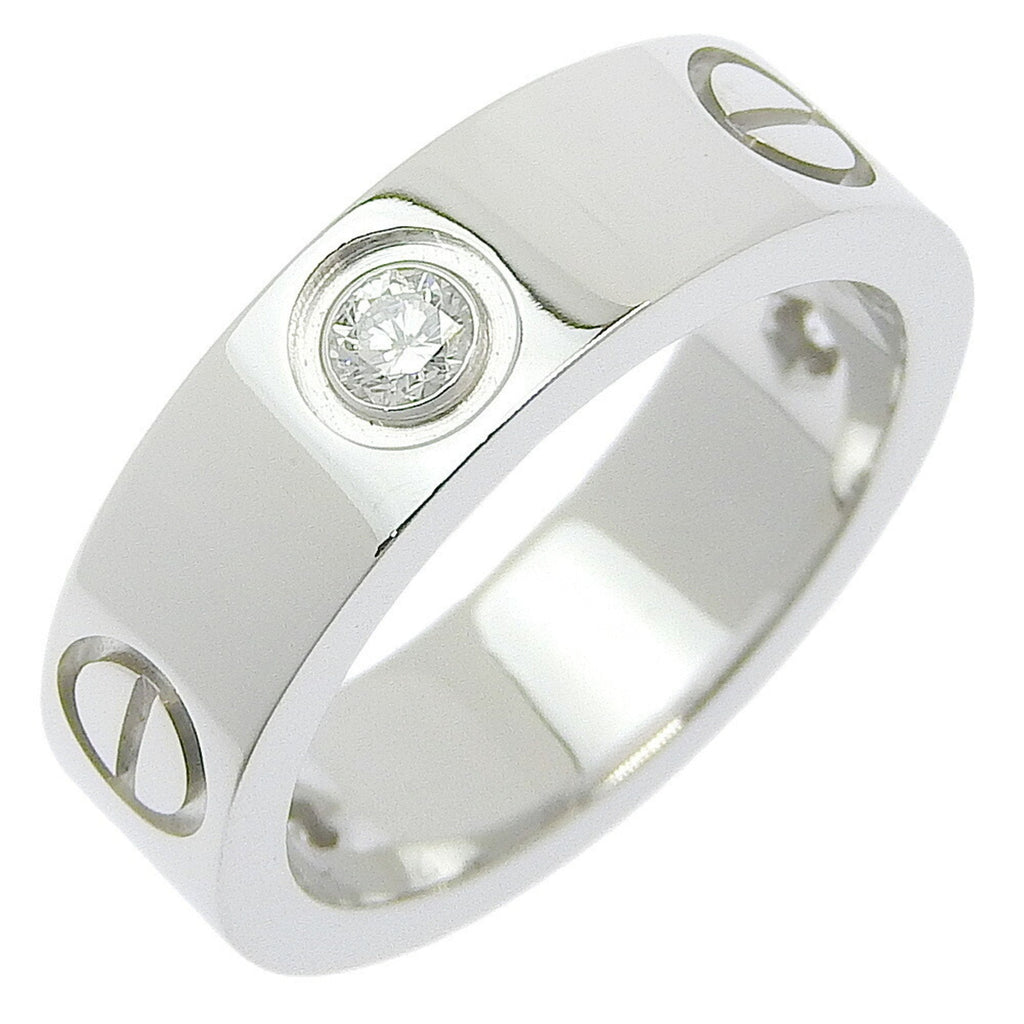 Band Ring 18K White Gold with Diamond
